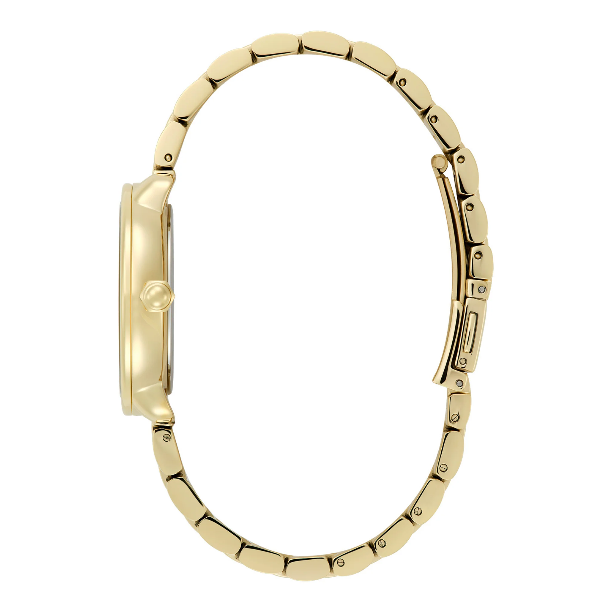 Womens Olivia Burton Gold/Black Moonphase Bracelet Watch - Image 4