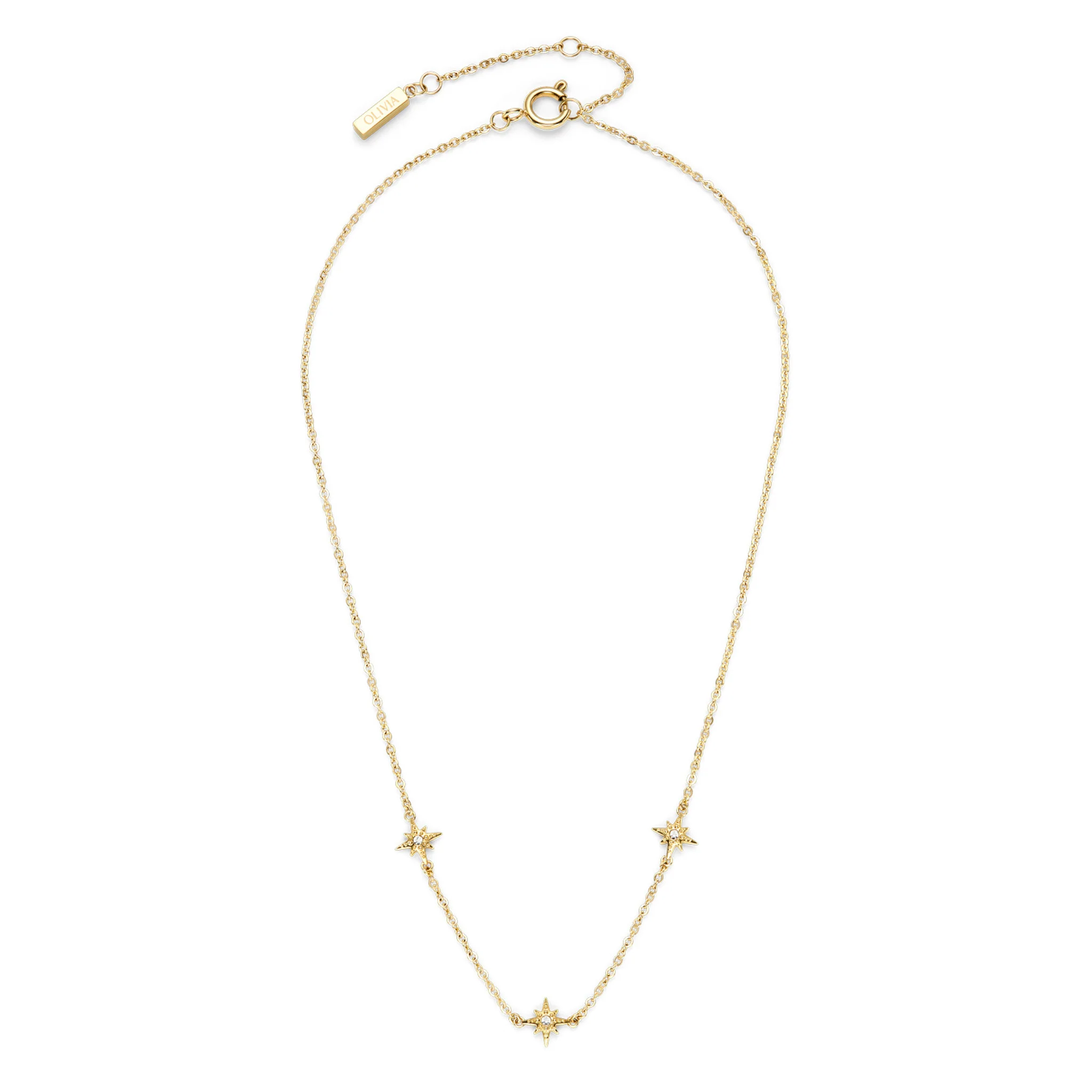 Womens Olivia Burton Gold Ever Stacked North Star Necklace - Image 2