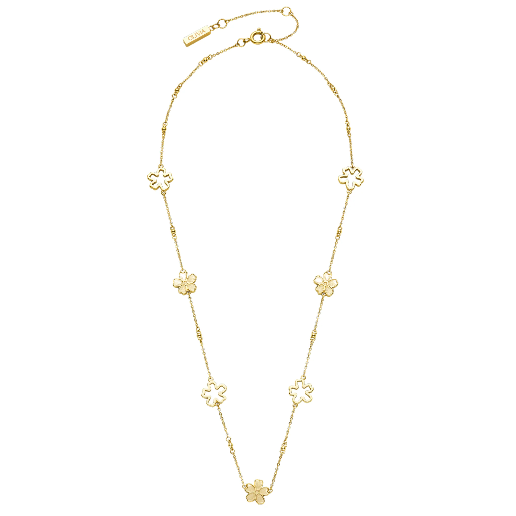 Womens Olivia Burton Gold Floral Forget Me Not Necklace - Image 3