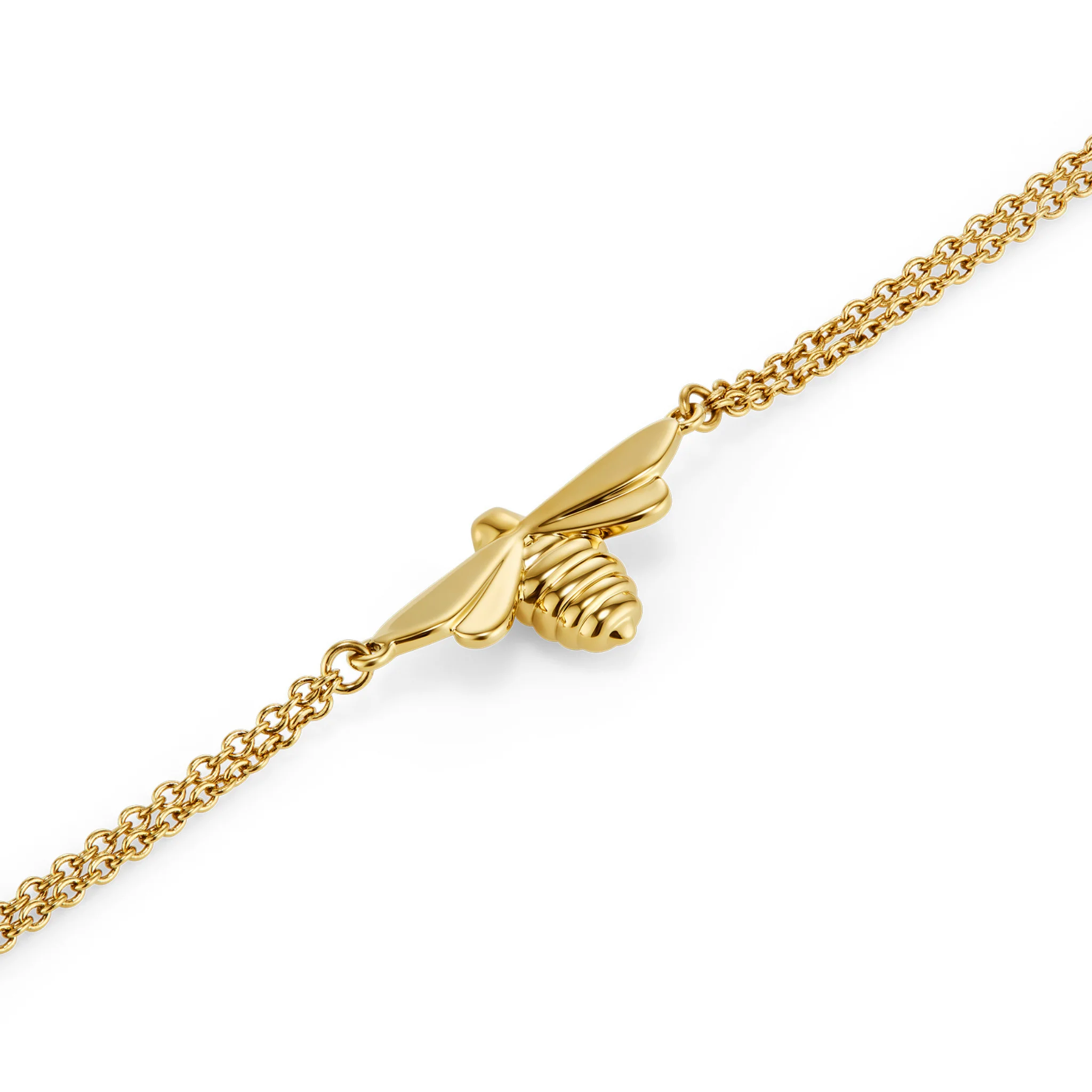 Womens Olivia Burton Gold Honey Bee Layered Bracelet - Image 3