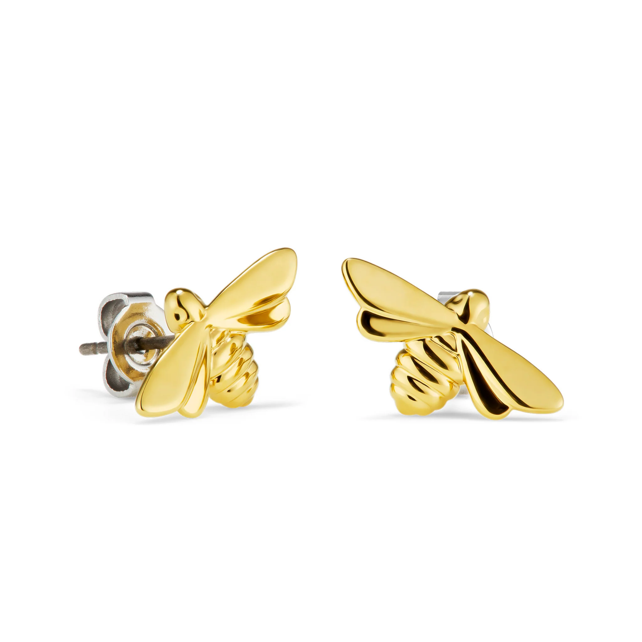 Womens Olivia Burton Gold Honey Bee Stud Earrings - Image 2