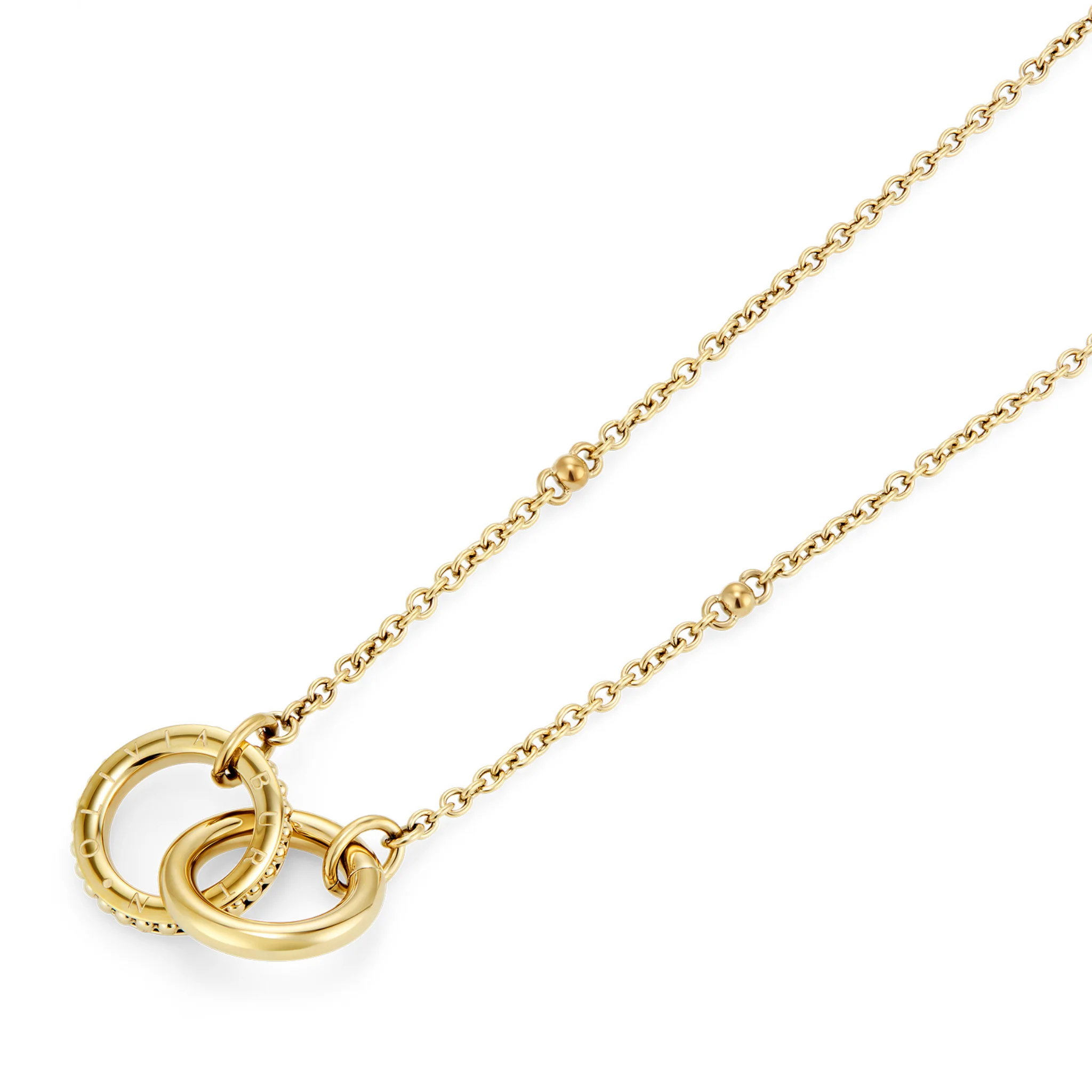 Womens Olivia Burton Gold Amity Interlock Necklace - Image 4