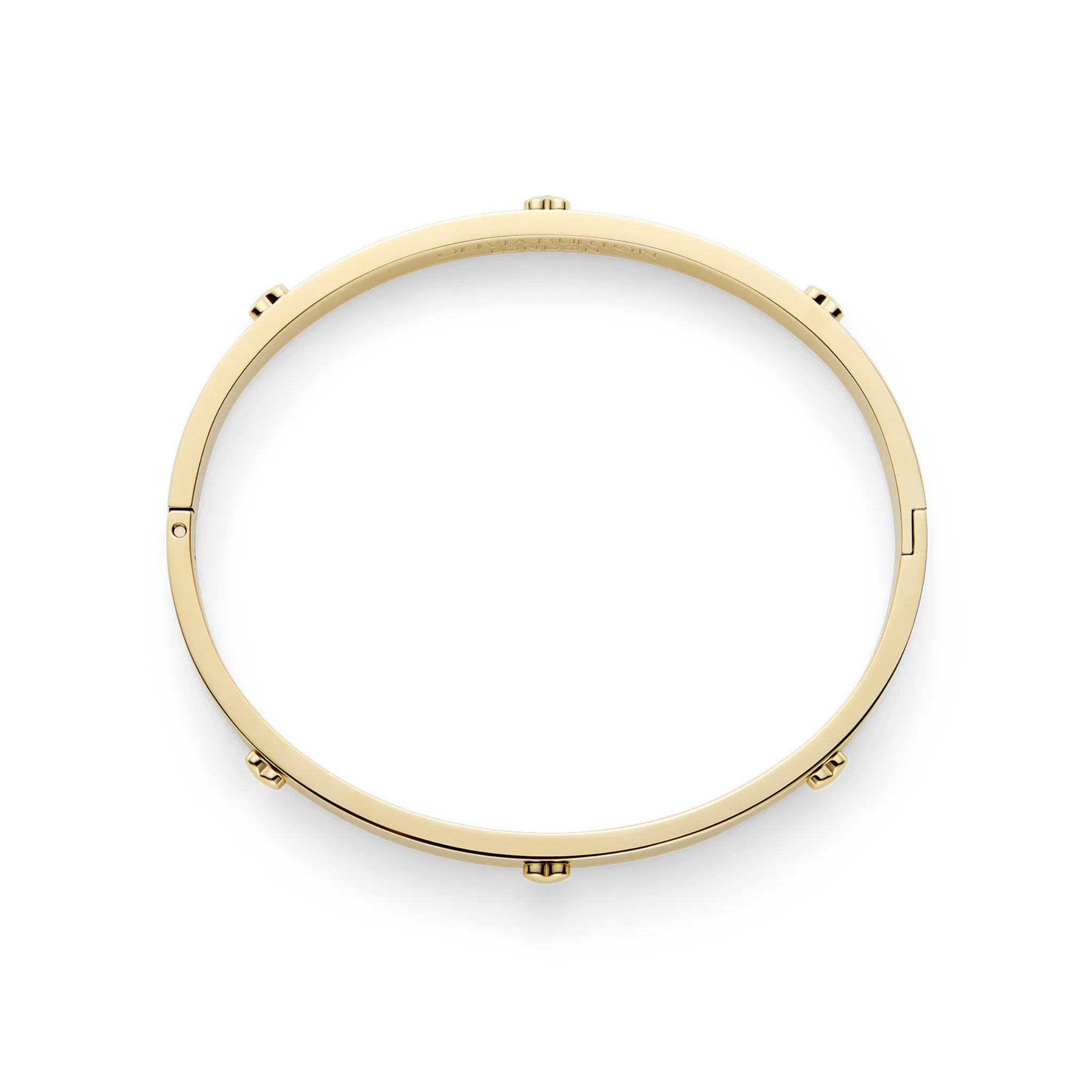 Womens Olivia Burton Gold Mini Hearts Bangle - Image 2