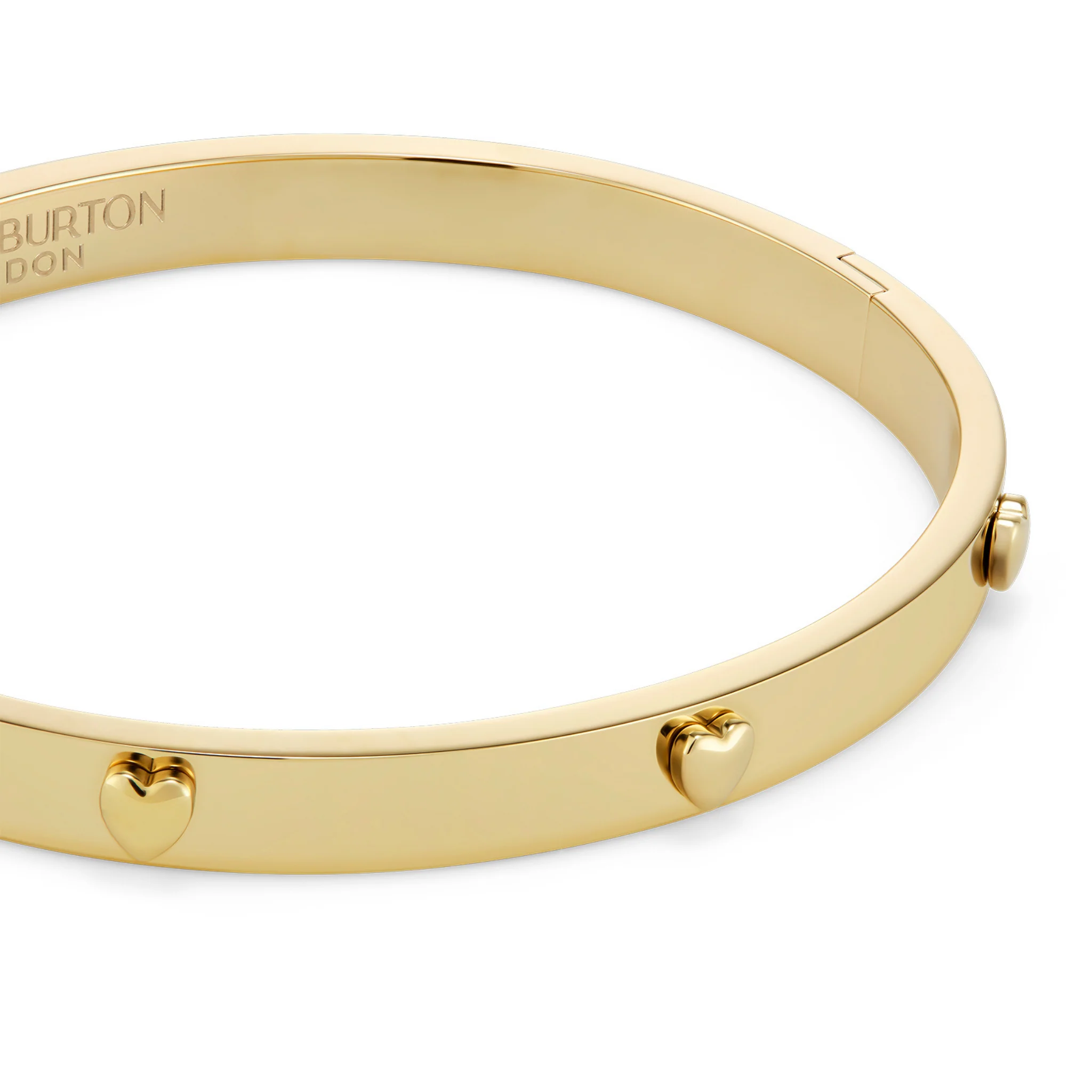 Womens Olivia Burton Gold Mini Hearts Bangle - Image 3
