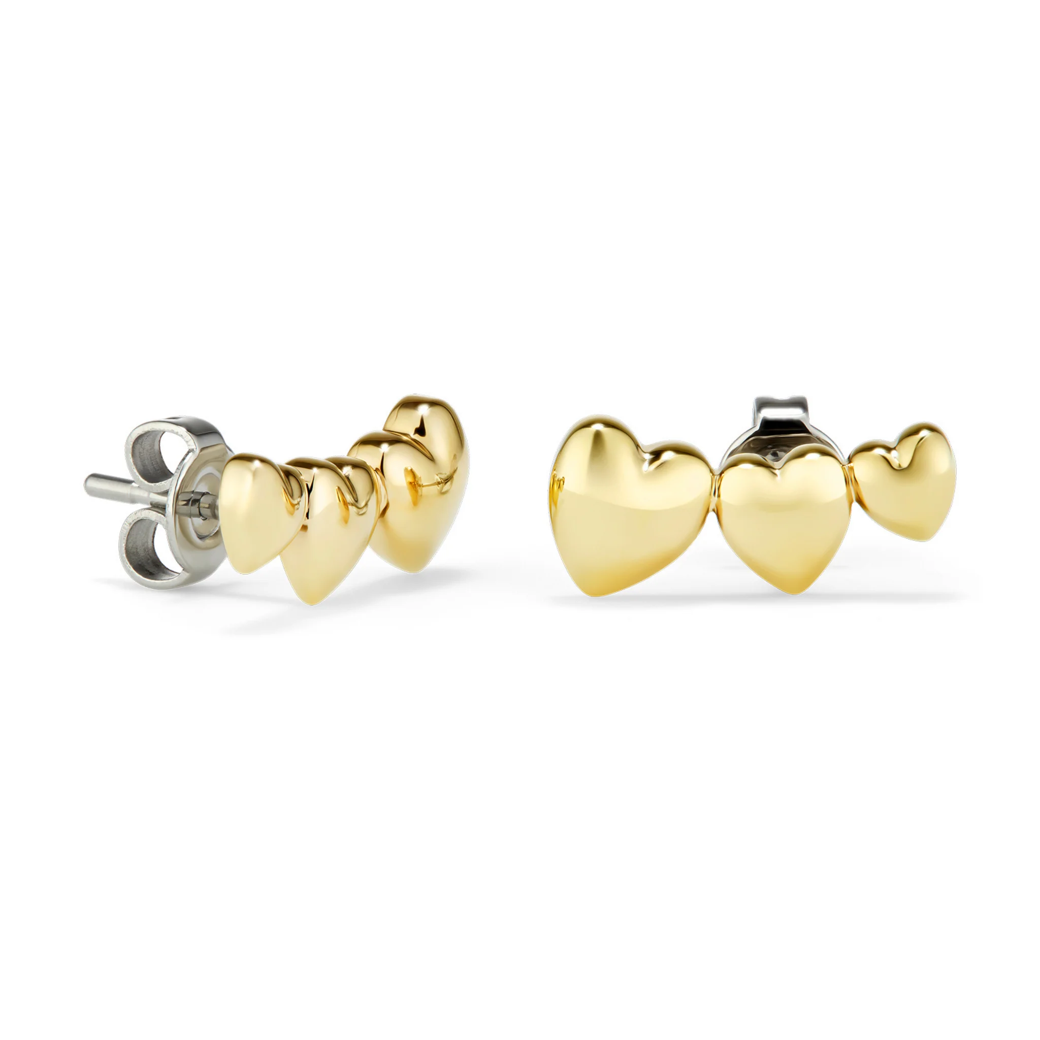 Womens Olivia Burton Gold Mini Hearts Stud Earrings - Image 2