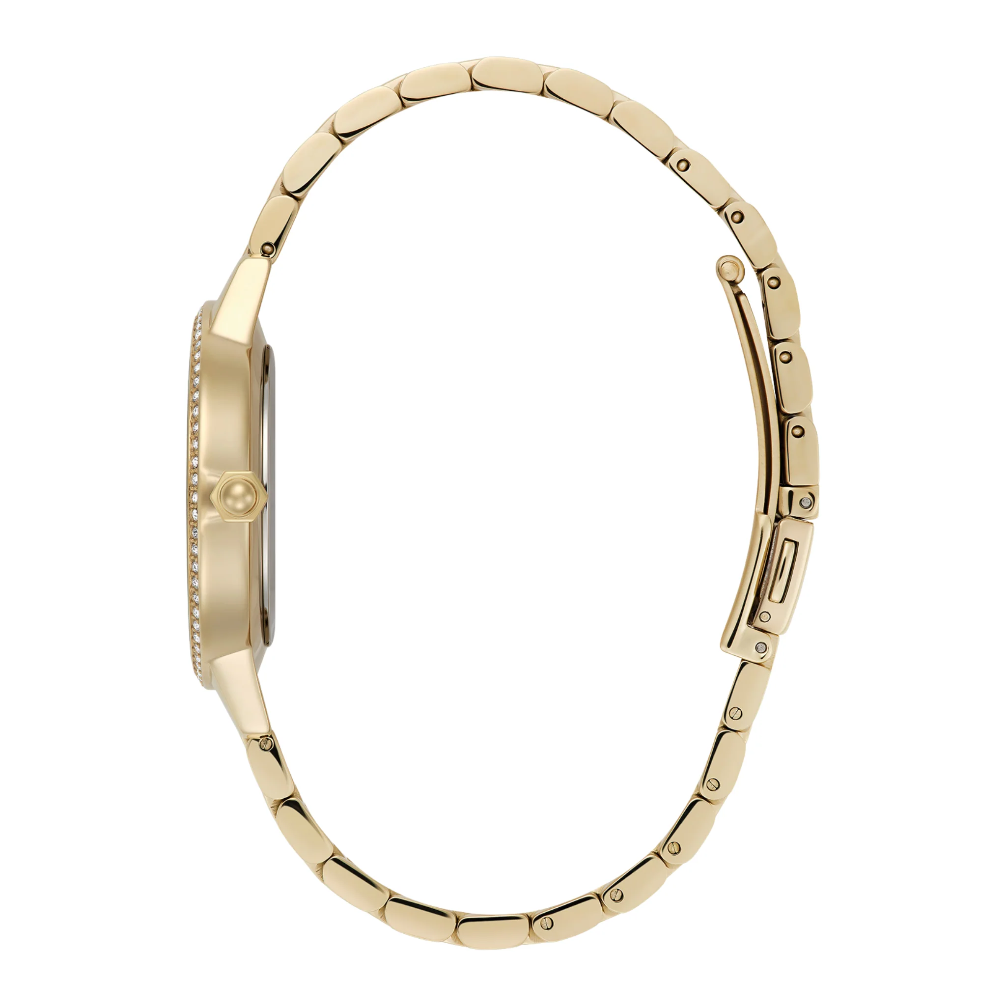Womens Olivia Burton Gold/Pearlized Dial Captivate Bracelet Watch - Image 3