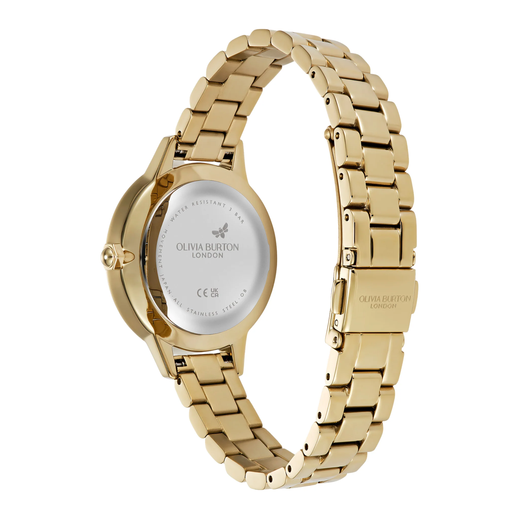 Womens Olivia Burton Gold/Pearlized Dial Captivate Bracelet Watch - Image 4