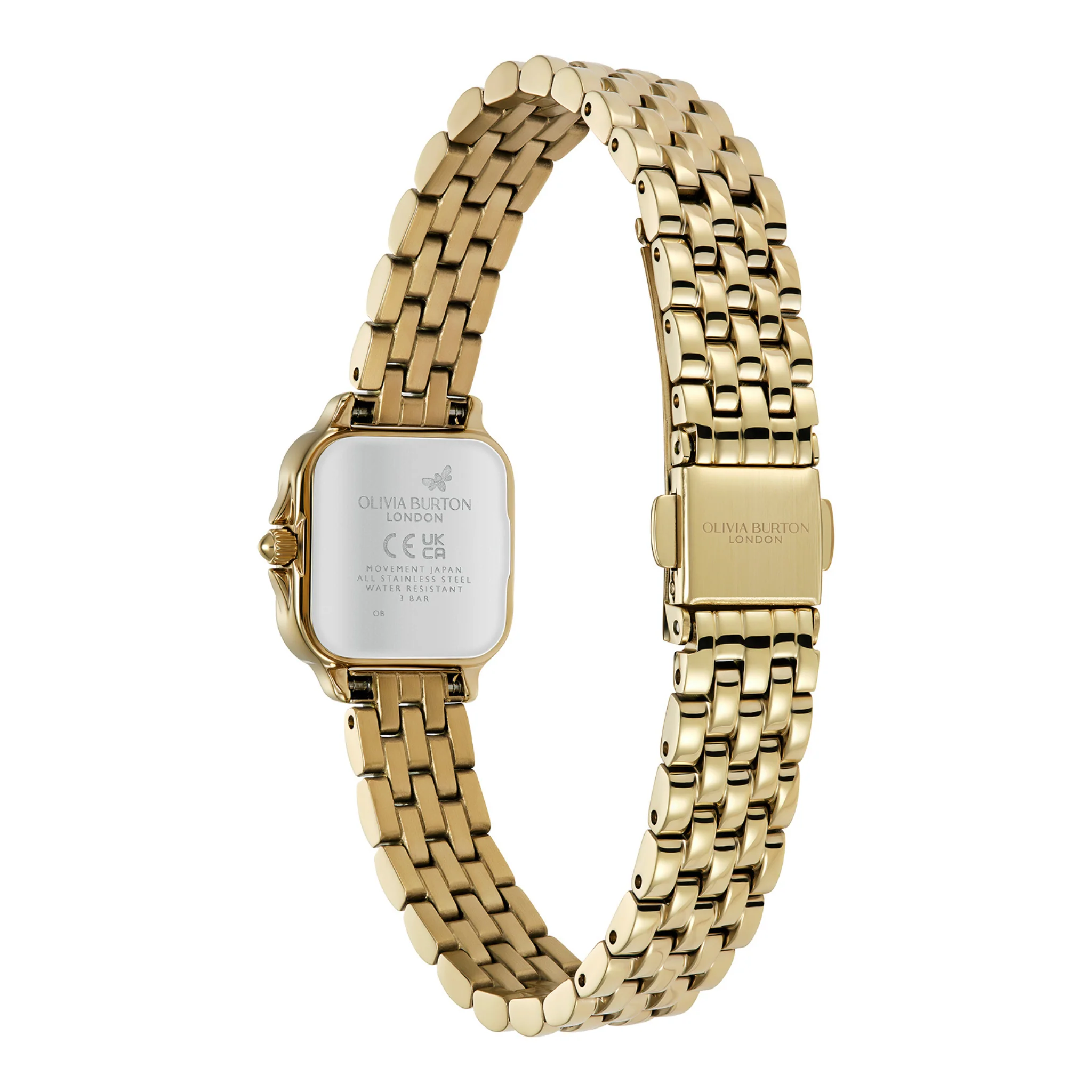 Womens Olivia Burton Gold/White Grosvenor Mini Watch - Image 6