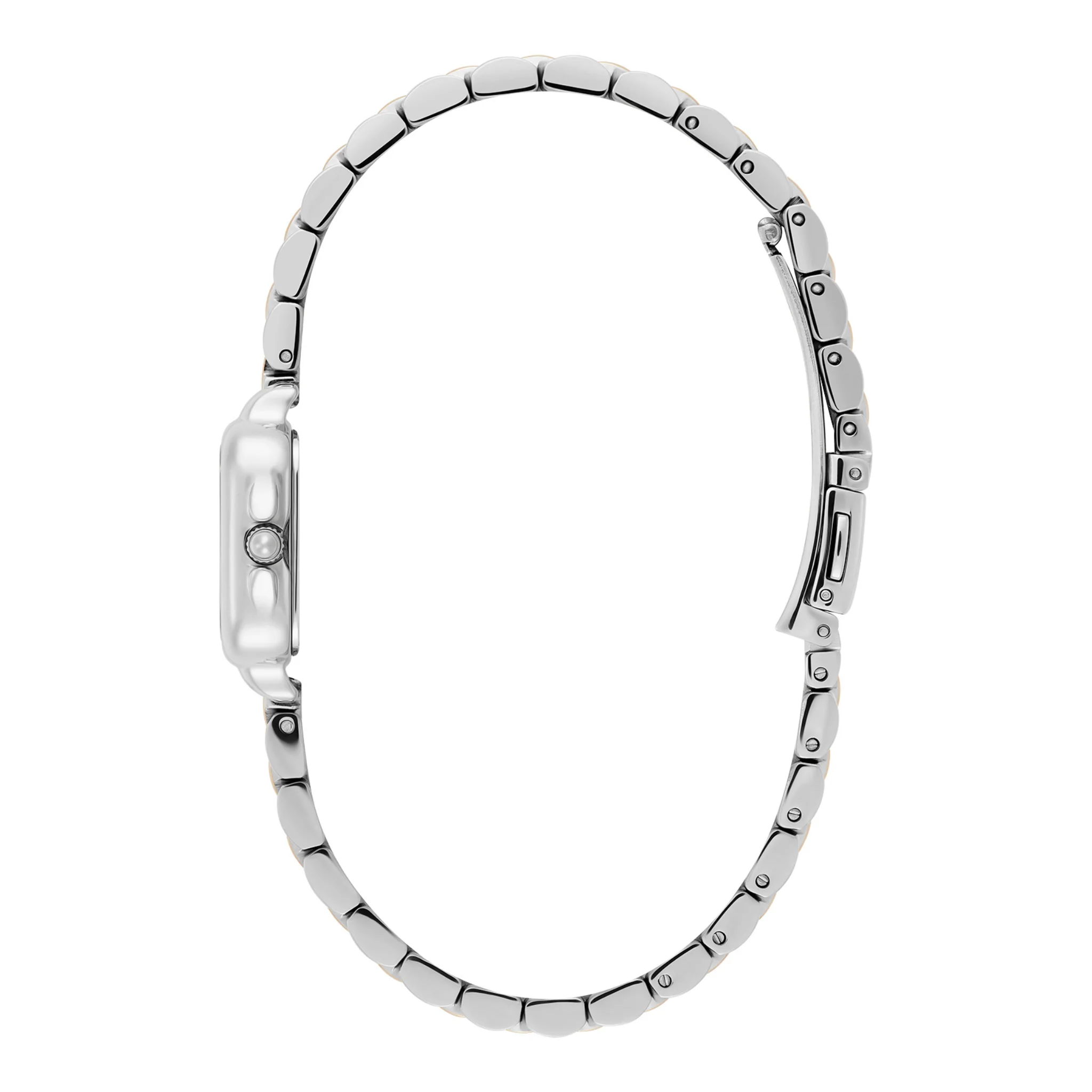 Womens Olivia Burton Silver/Blue Grosvenor Mini Watch - Image 4