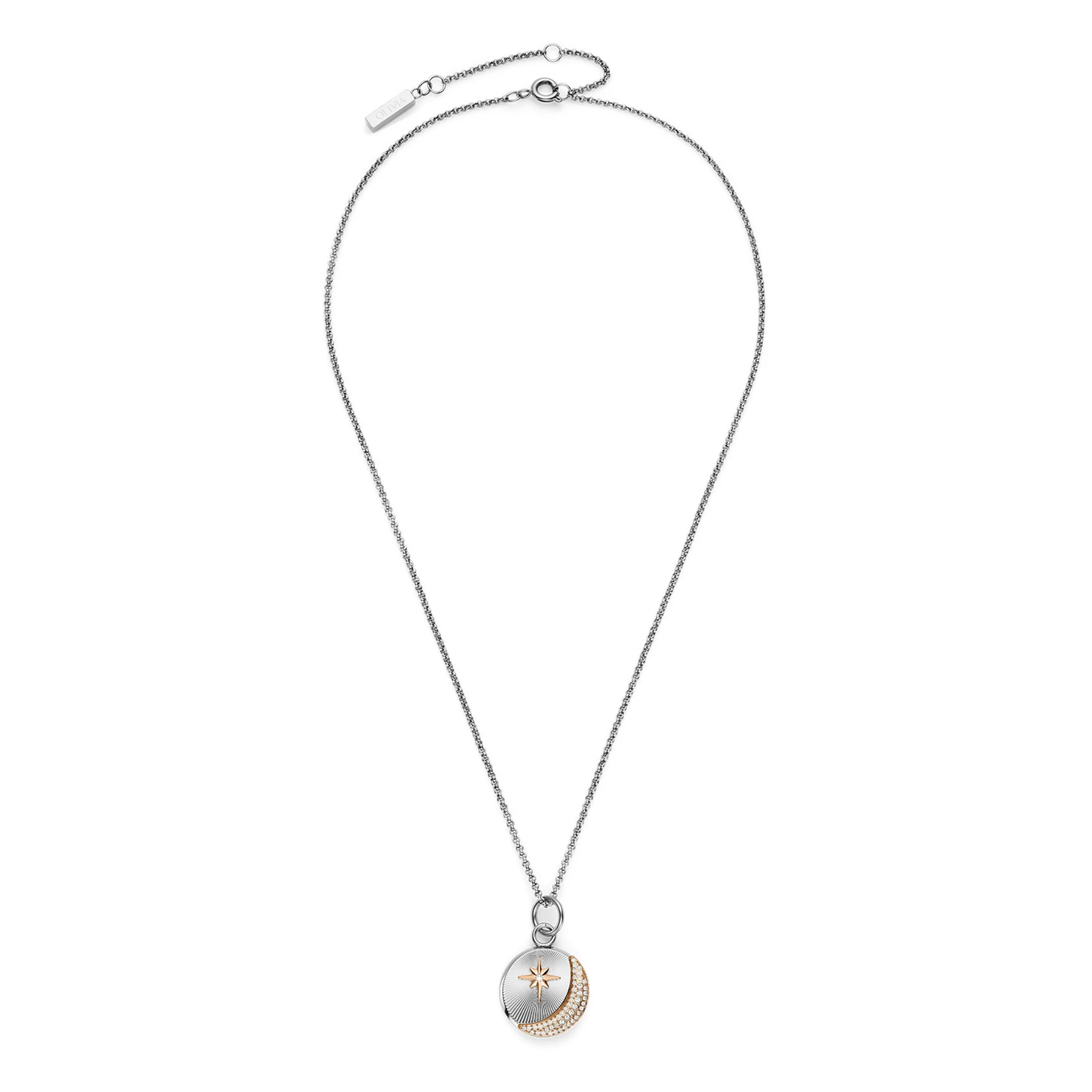 Womens Olivia Burton Silver Celestial Star & Moon Necklace - Image 2
