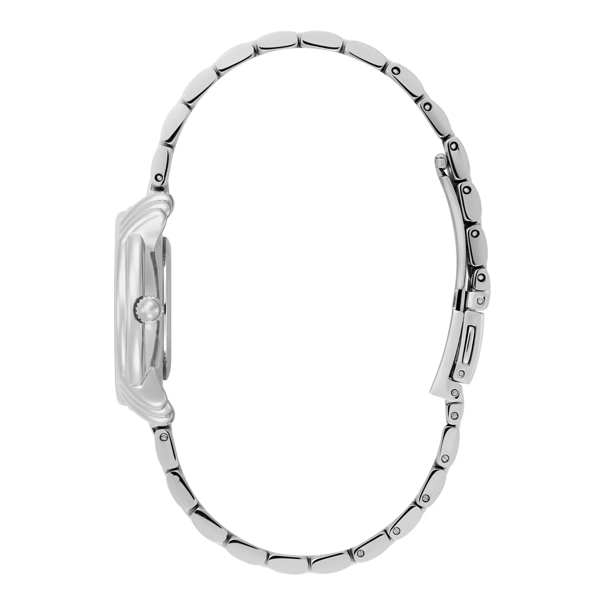 Womens Olivia Burton Silver/Ivory MOP Art Deco 2.0 Link Watch - Image 4