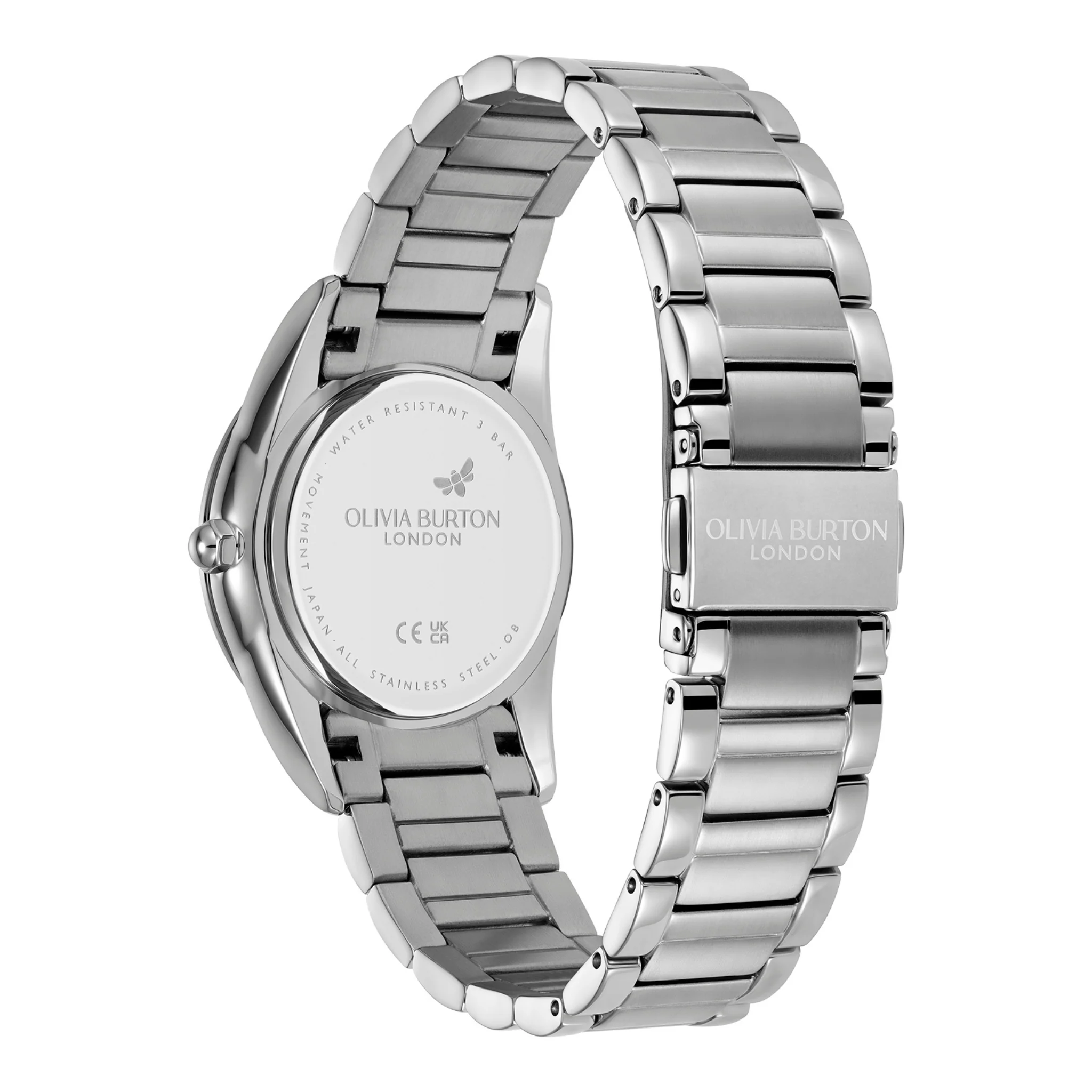 Womens Olivia Burton Silver/Mint Green Glowful Bracelet Watch - Image 5