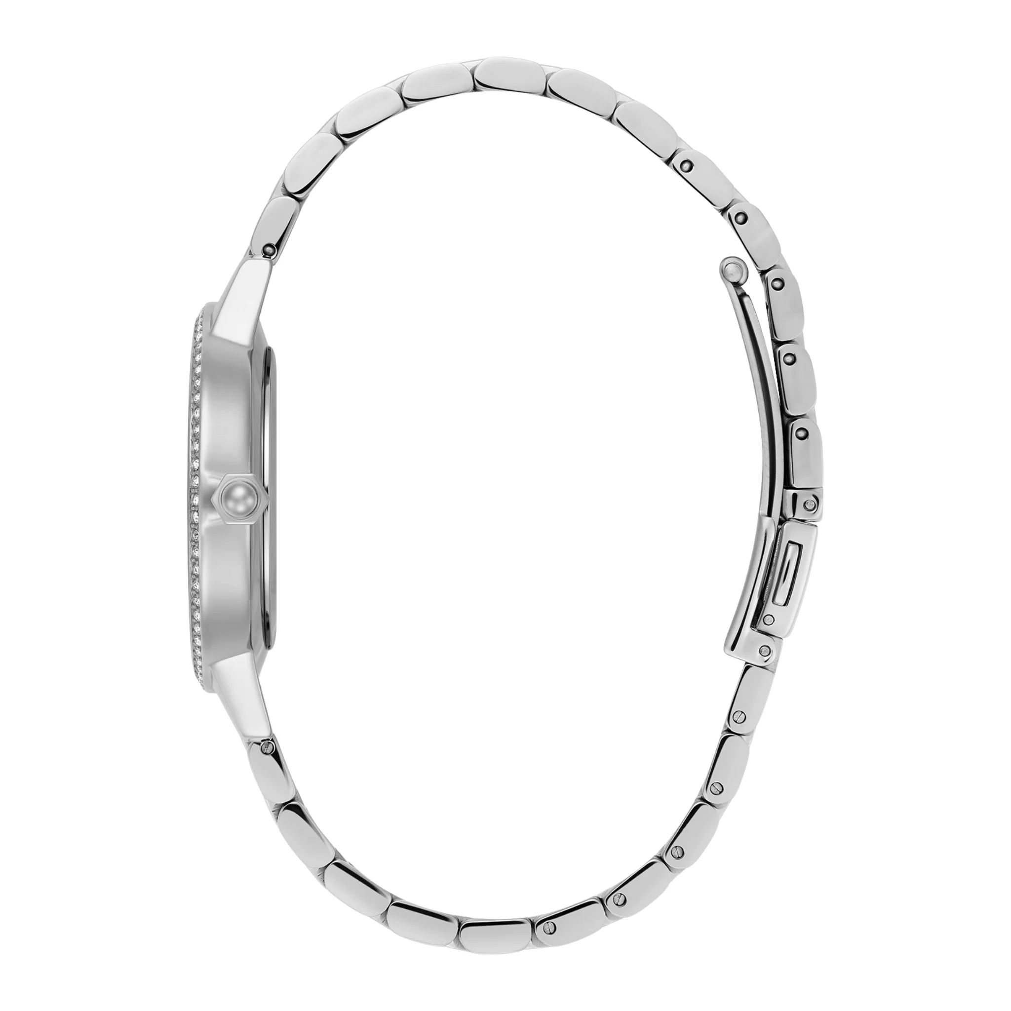 Womens Olivia Burton Silver/Pearlized Dial Captivate Bracelet Watch - Image 5