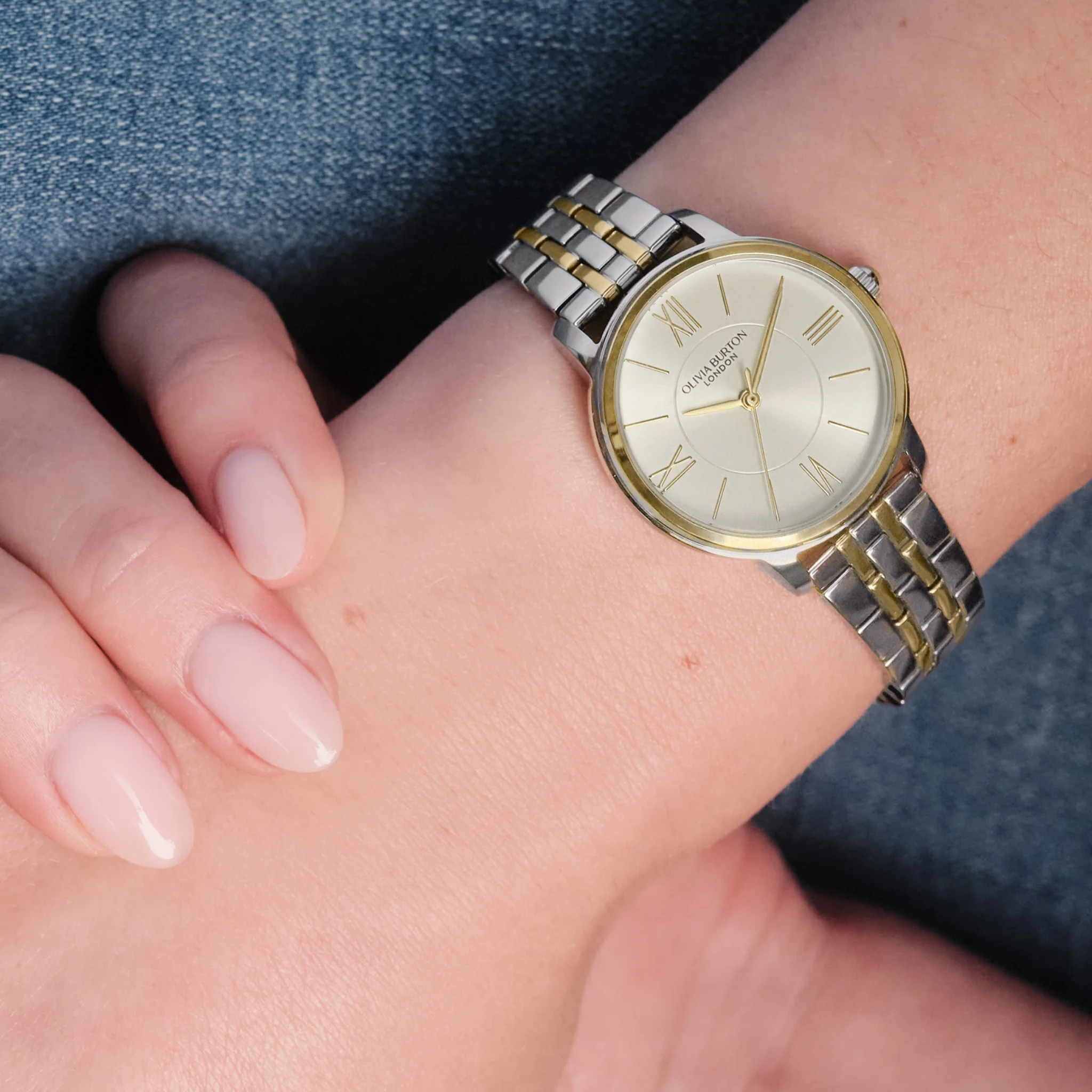 Womens Olivia Burton White/Two Tone Westbourne Bracelet Watch - Image 3
