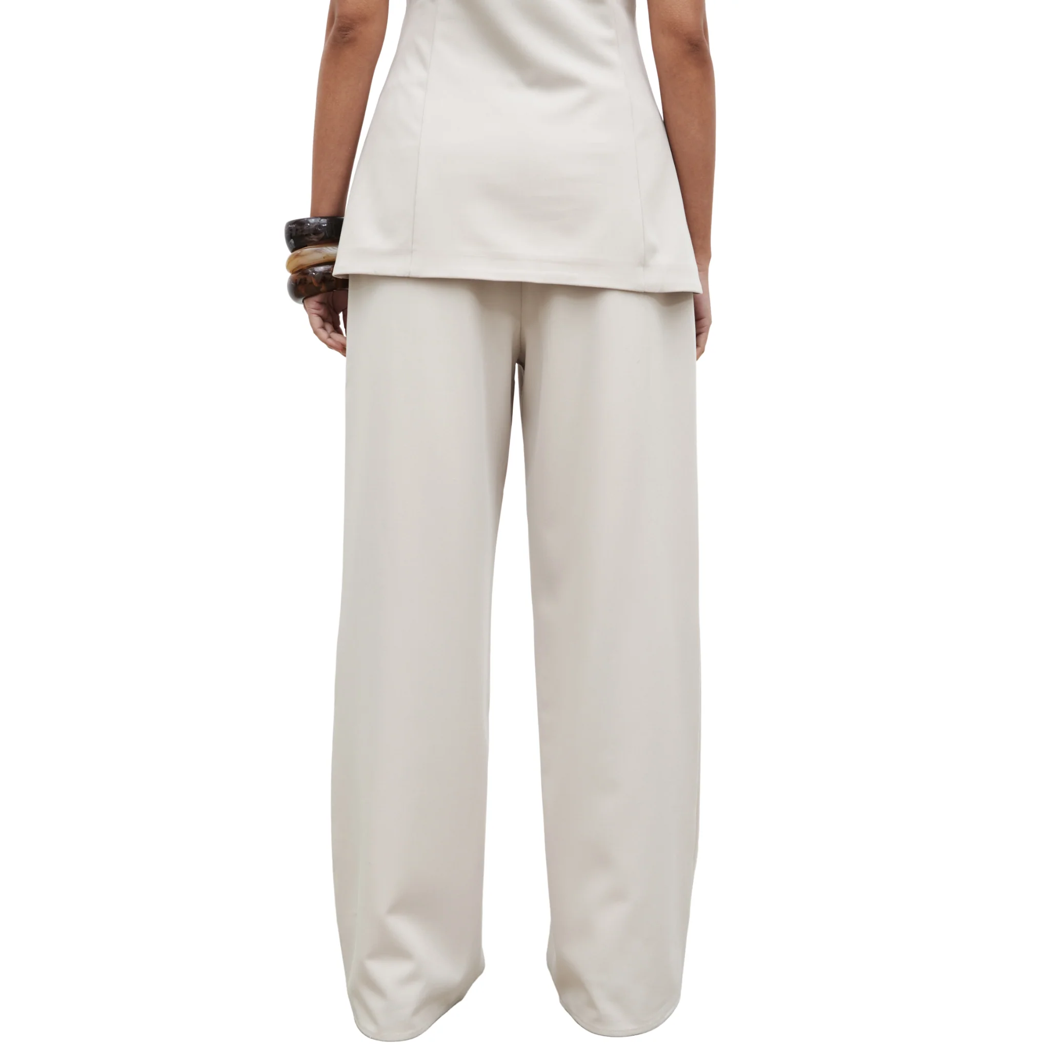 Womens Pretty Lavish Stone Brylee Tailored Drawstring Trousers - Image 5