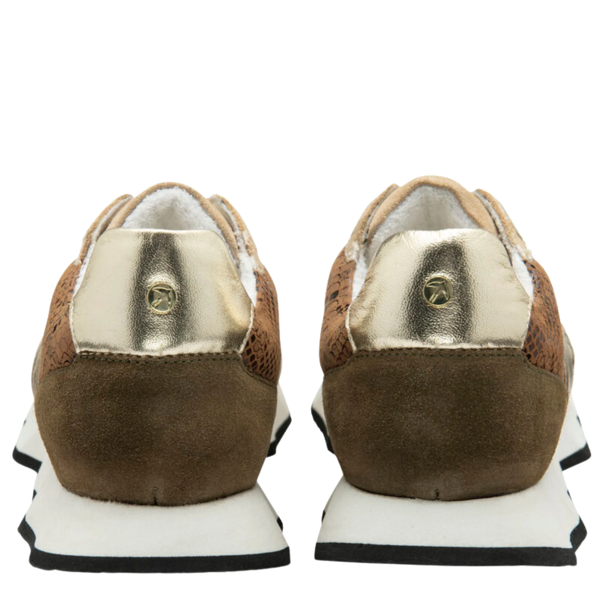 Womens Ravel Beige/Gold/Animal Innes Trainers - Image 4