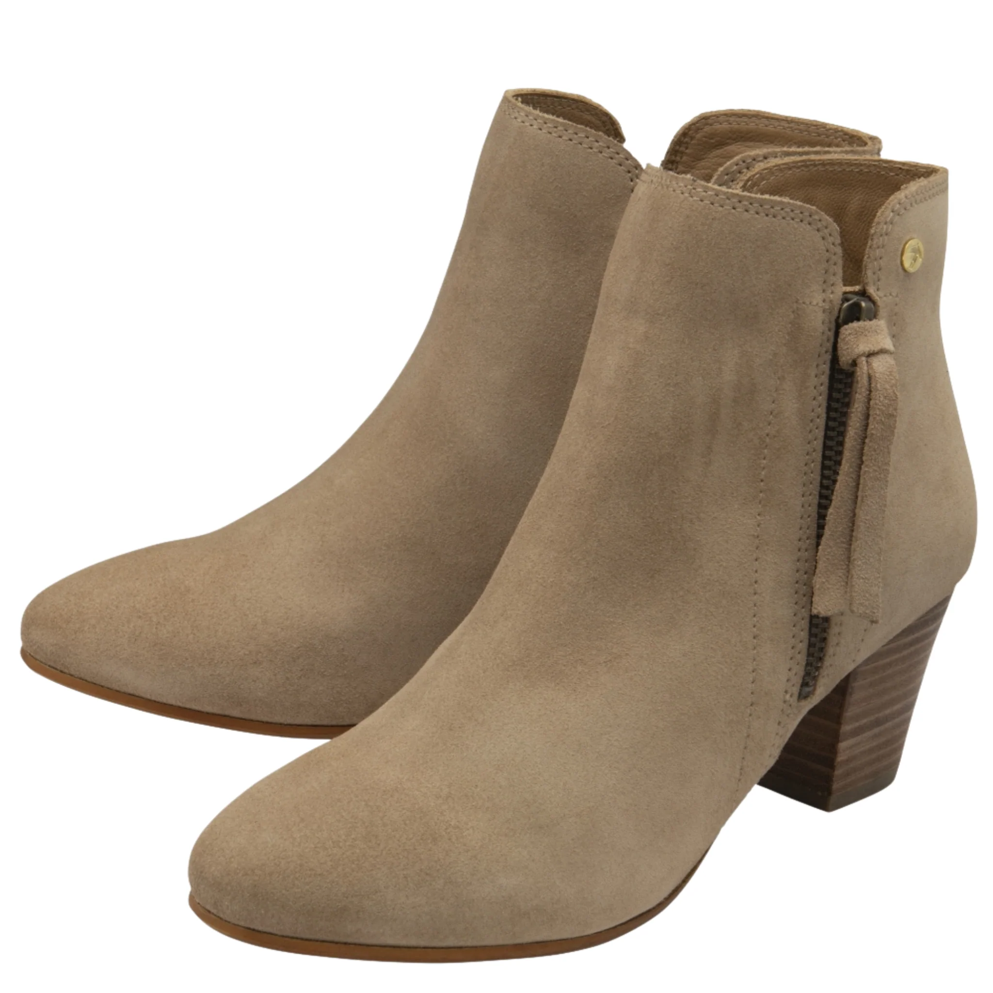 Womens Ravel Beige Suede Tulli Ankle Boots - Image 4
