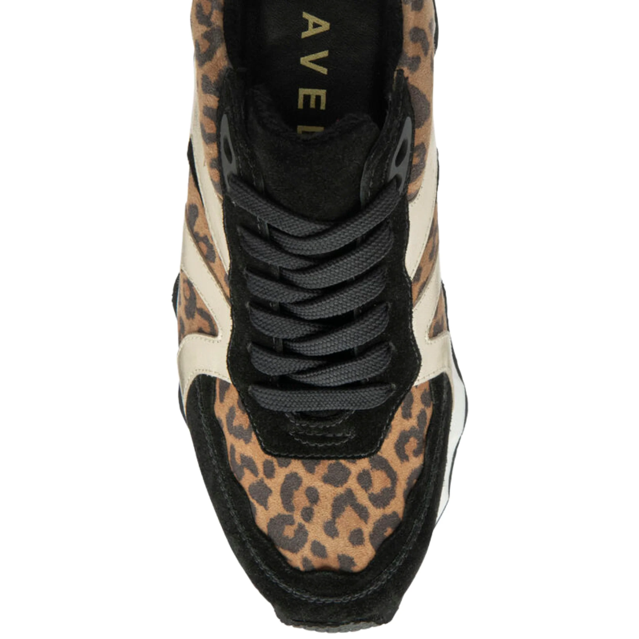 Womens Ravel Black/Gold/Animal Innes Trainers - Image 3