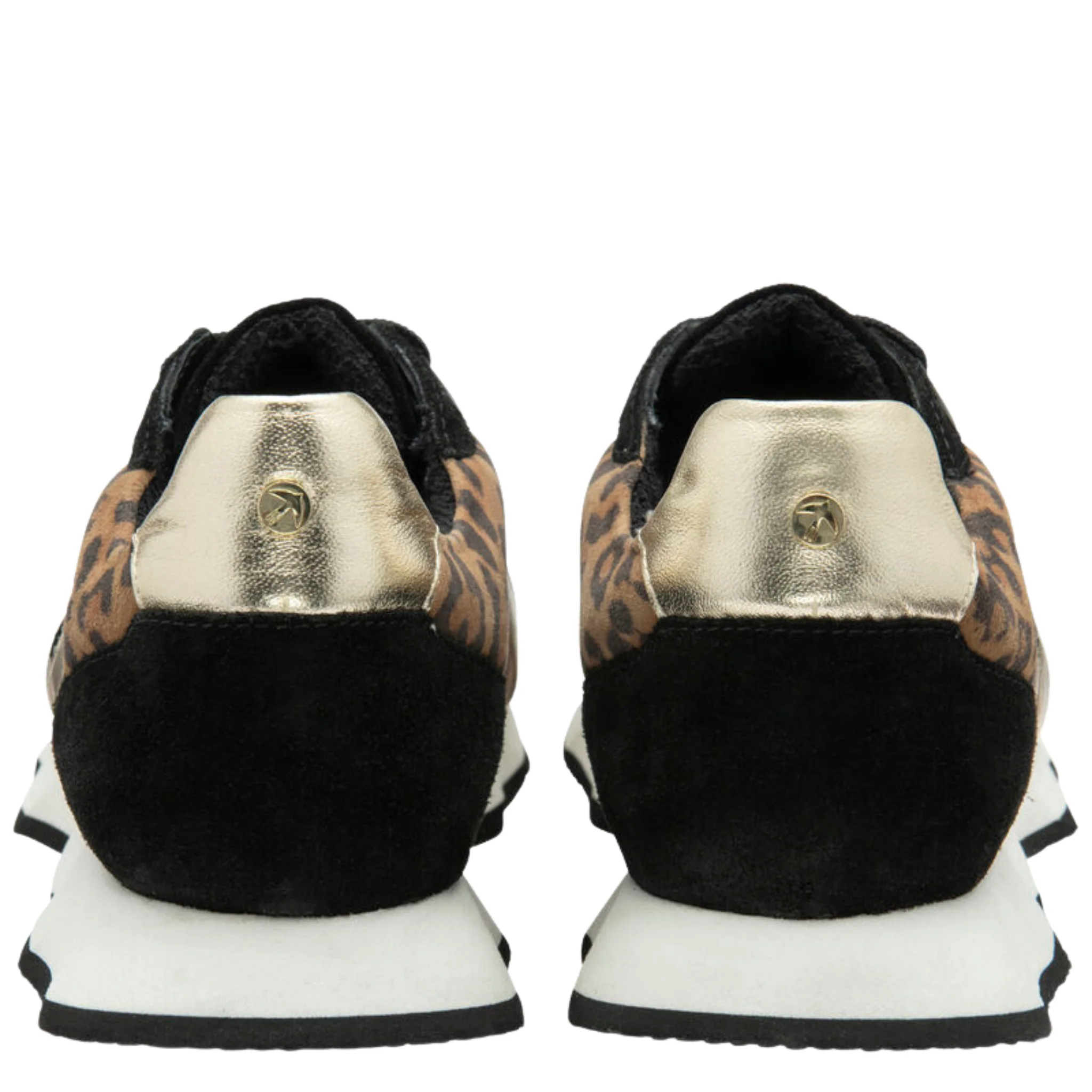 Womens Ravel Black/Gold/Animal Innes Trainers - Image 4