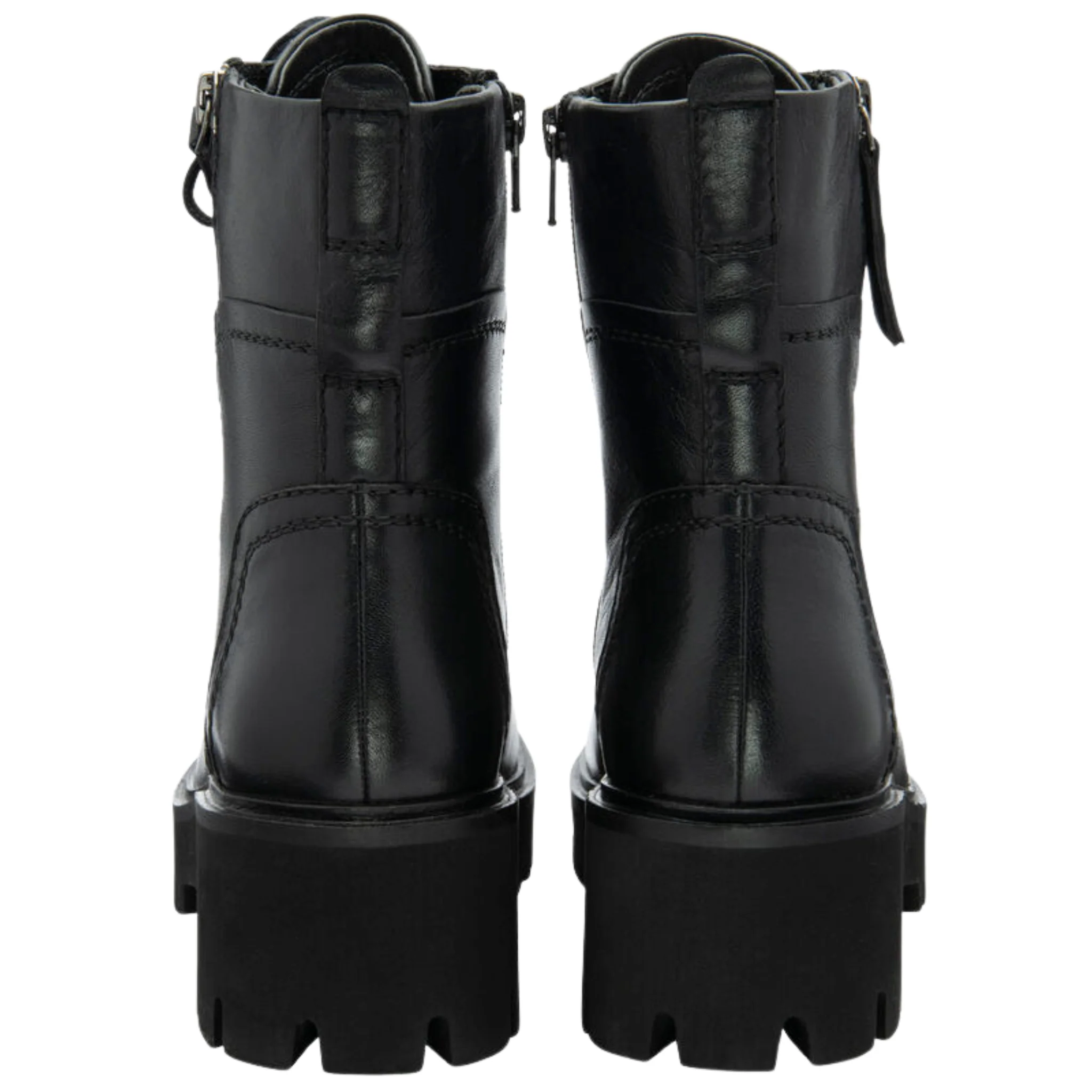 Womens Ravel Black Leather Leith Lace Up Boots - Image 3