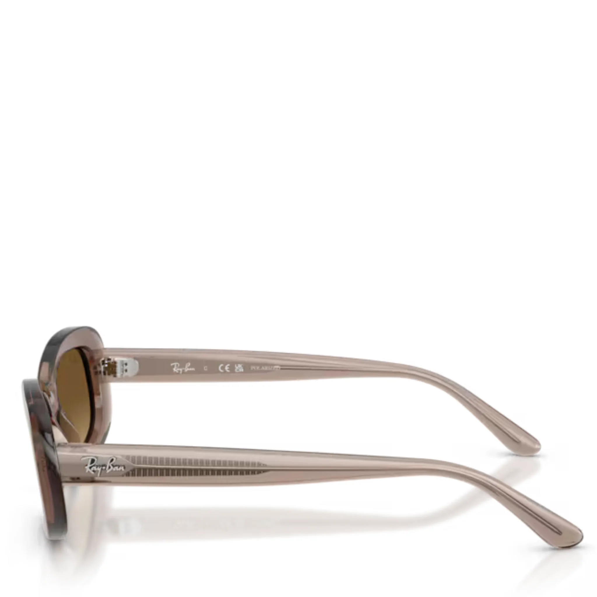 Womens Ray-Ban 6827M2 Transparent Beige RB2221 Polarized Sunglasses - Image 4