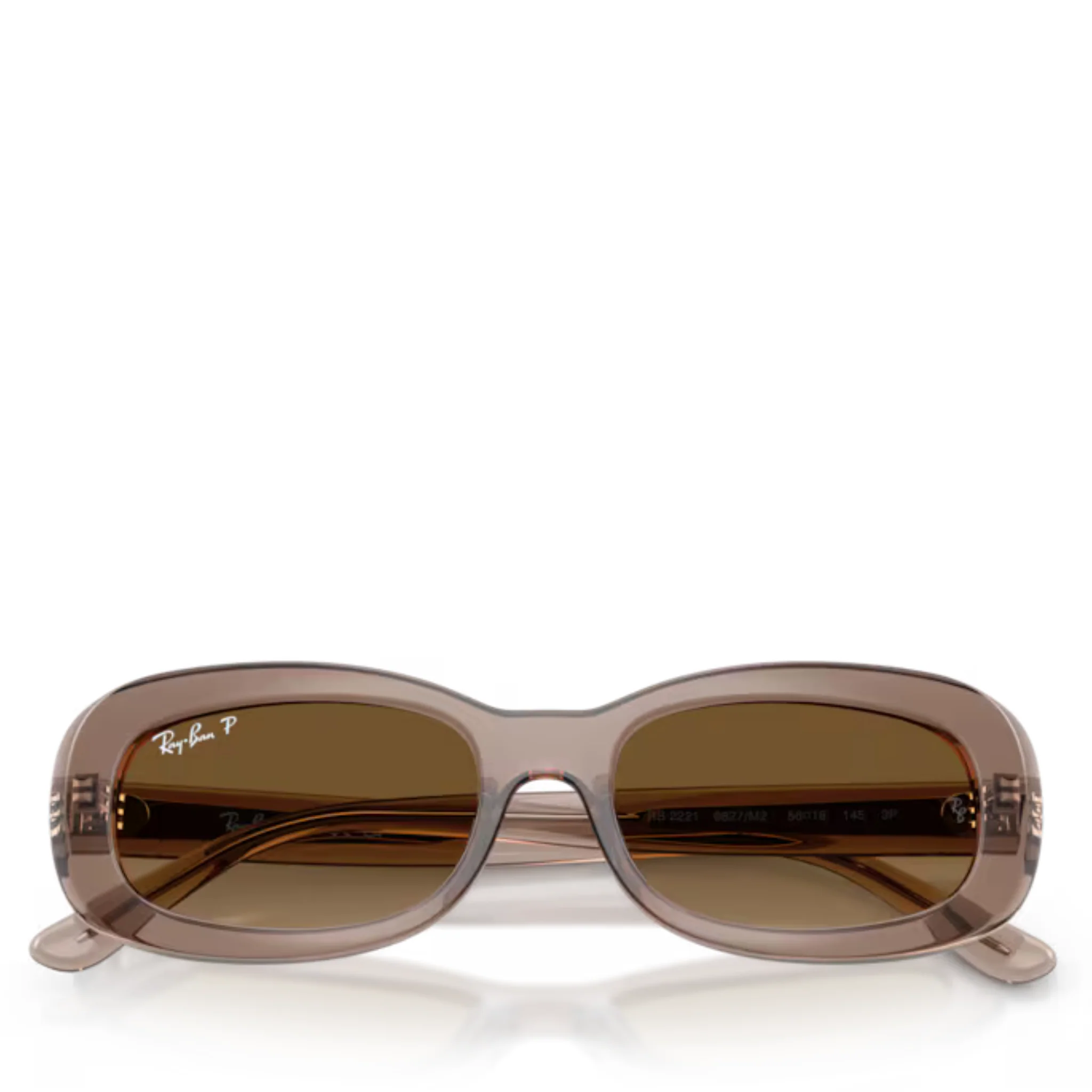 Womens Ray-Ban 6827M2 Transparent Beige RB2221 Polarized Sunglasses - Image 6