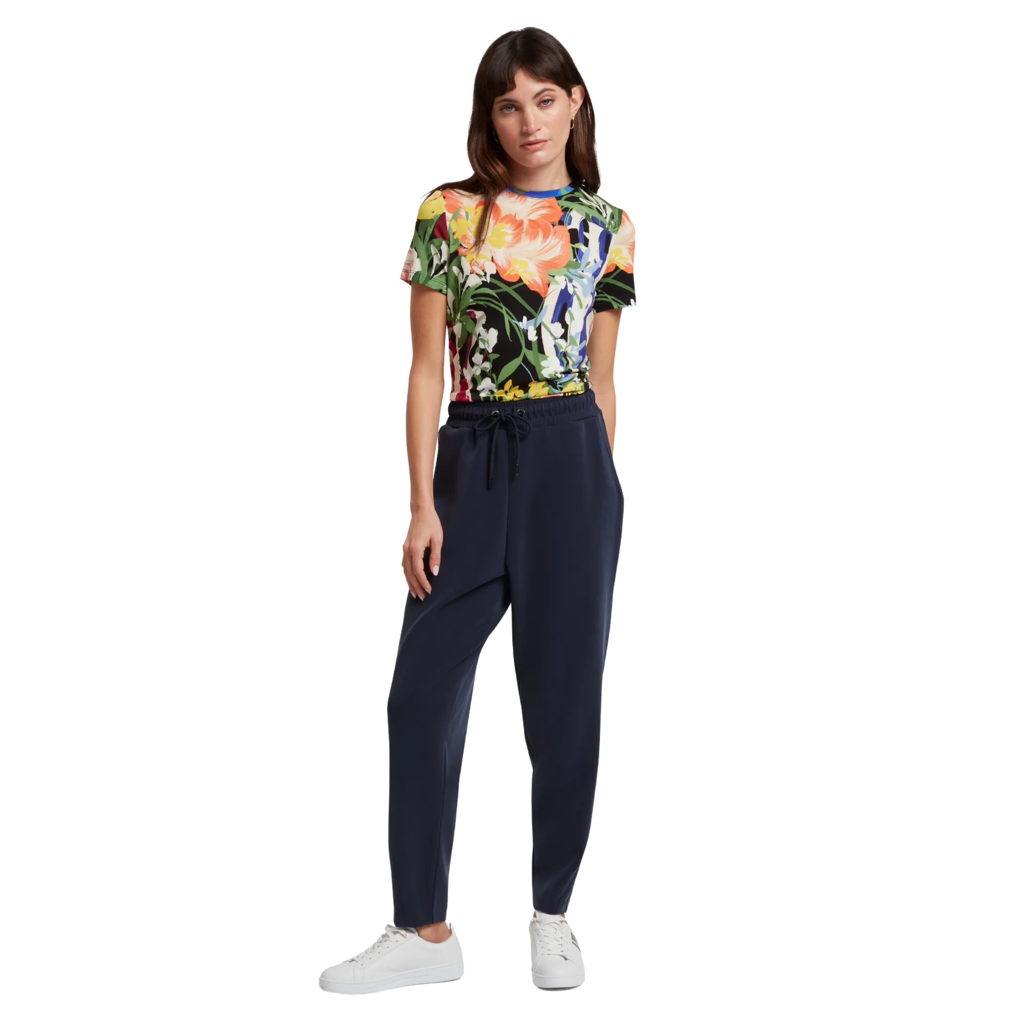 Womens Ted Baker Black Calthie Printed Fitted S/s T Shirt - Image 2