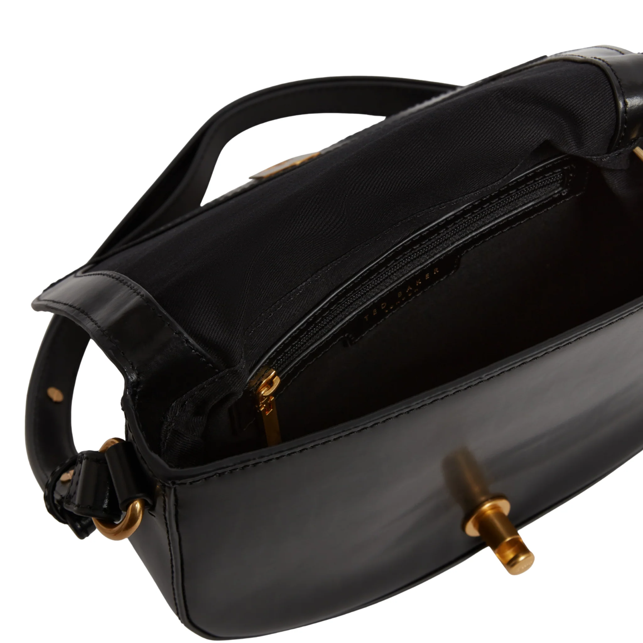 Womens Ted Baker Black Kkhayli Twist Lock Detail Shoulder Bag - Image 5