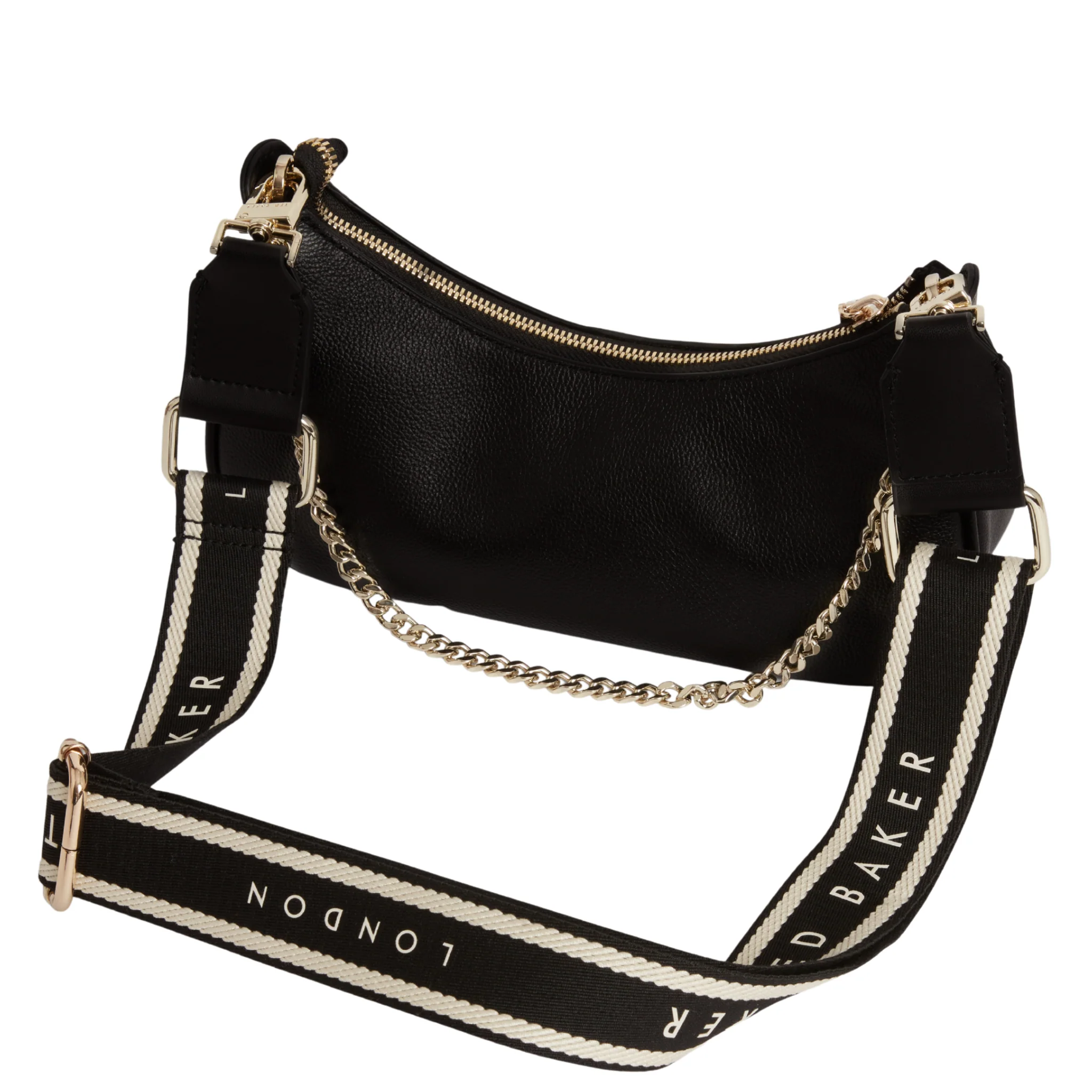 Womens Ted Baker Black Laarna Webbing Strap Small Shoulder Crossbody - Image 2