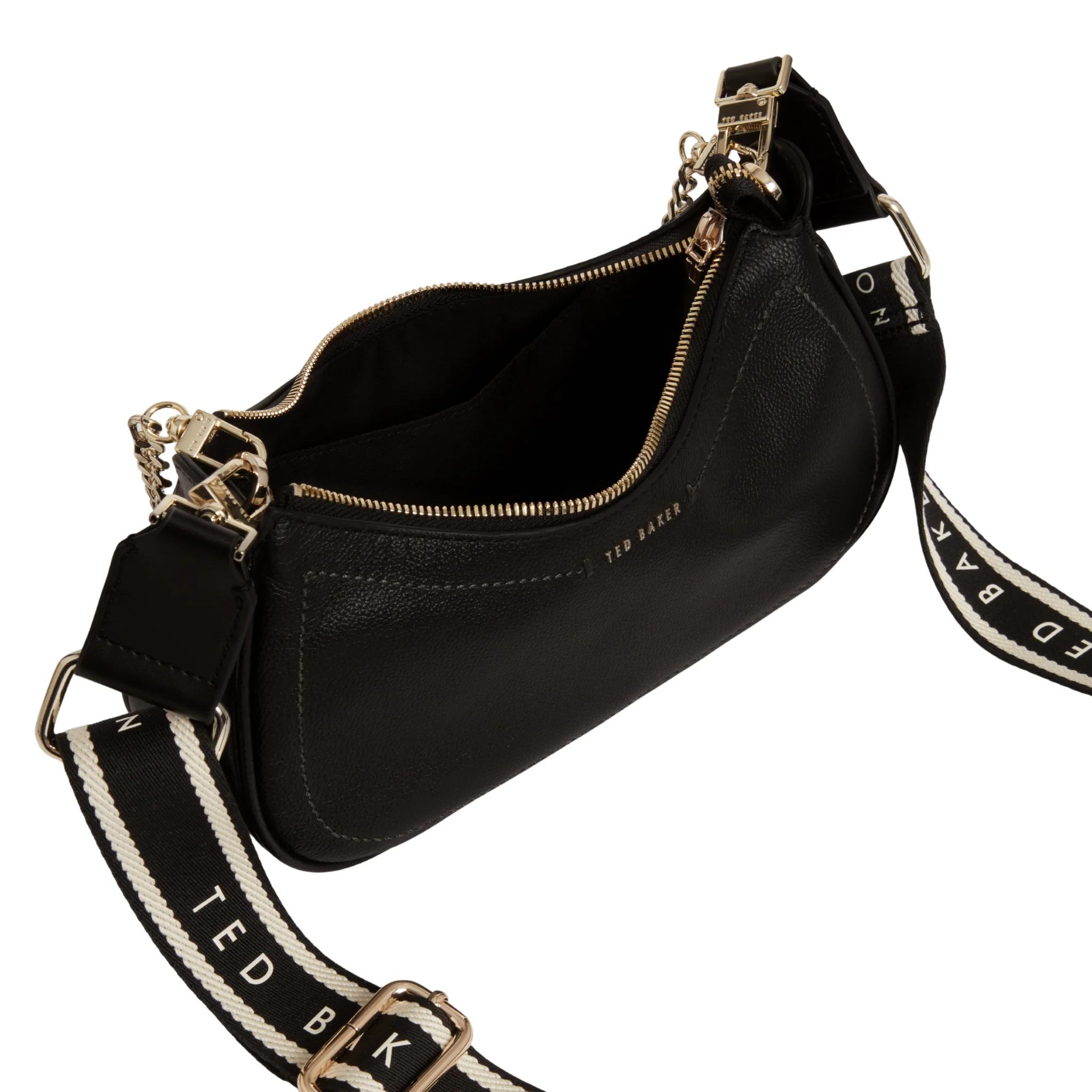 Womens Ted Baker Black Laarna Webbing Strap Small Shoulder Crossbody - Image 3