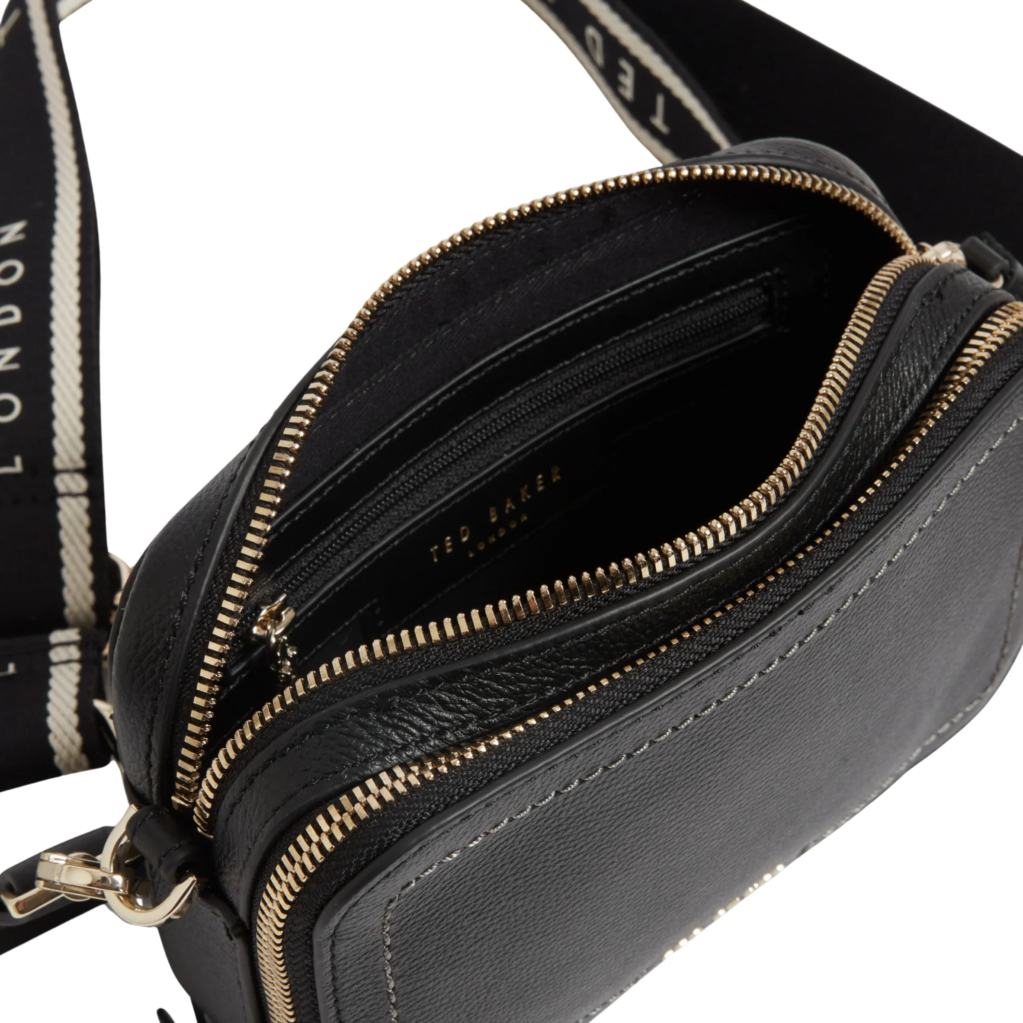 Womens Ted Baker Black Linzie Webbing Strap Small Crossbody Bag - Image 2