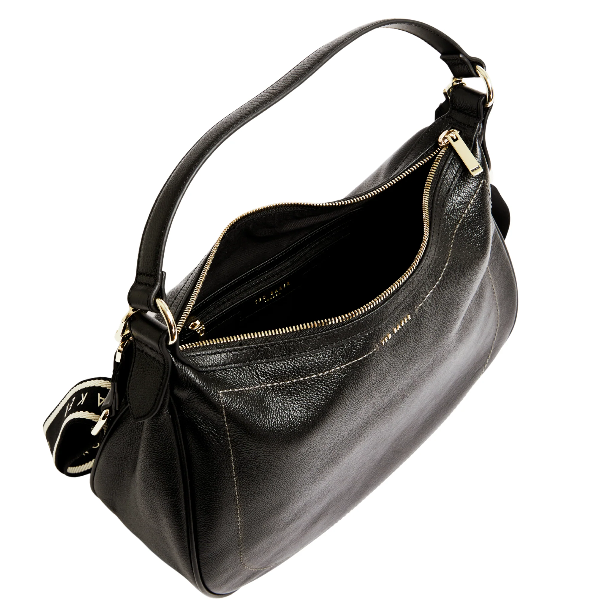 Womens Ted Baker Black Lyshia Webbing Strap Large Hobo Bag - Image 2