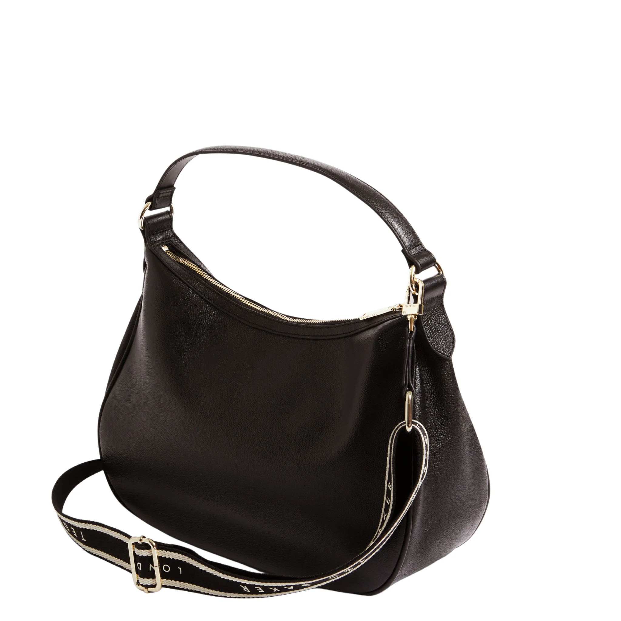 Womens Ted Baker Black Lyshia Webbing Strap Large Hobo Bag - Image 3