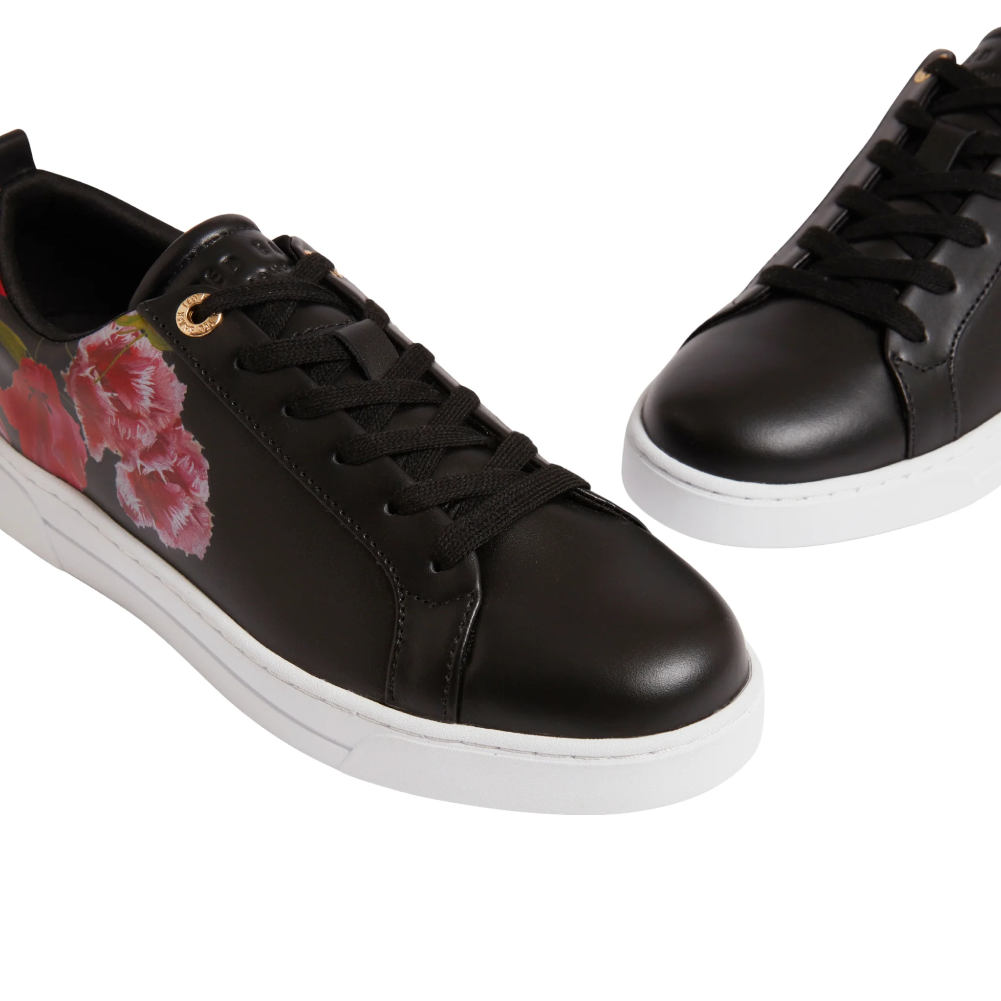 Womens Ted Baker Black Prinell Floral Printed Trainers - Image 3