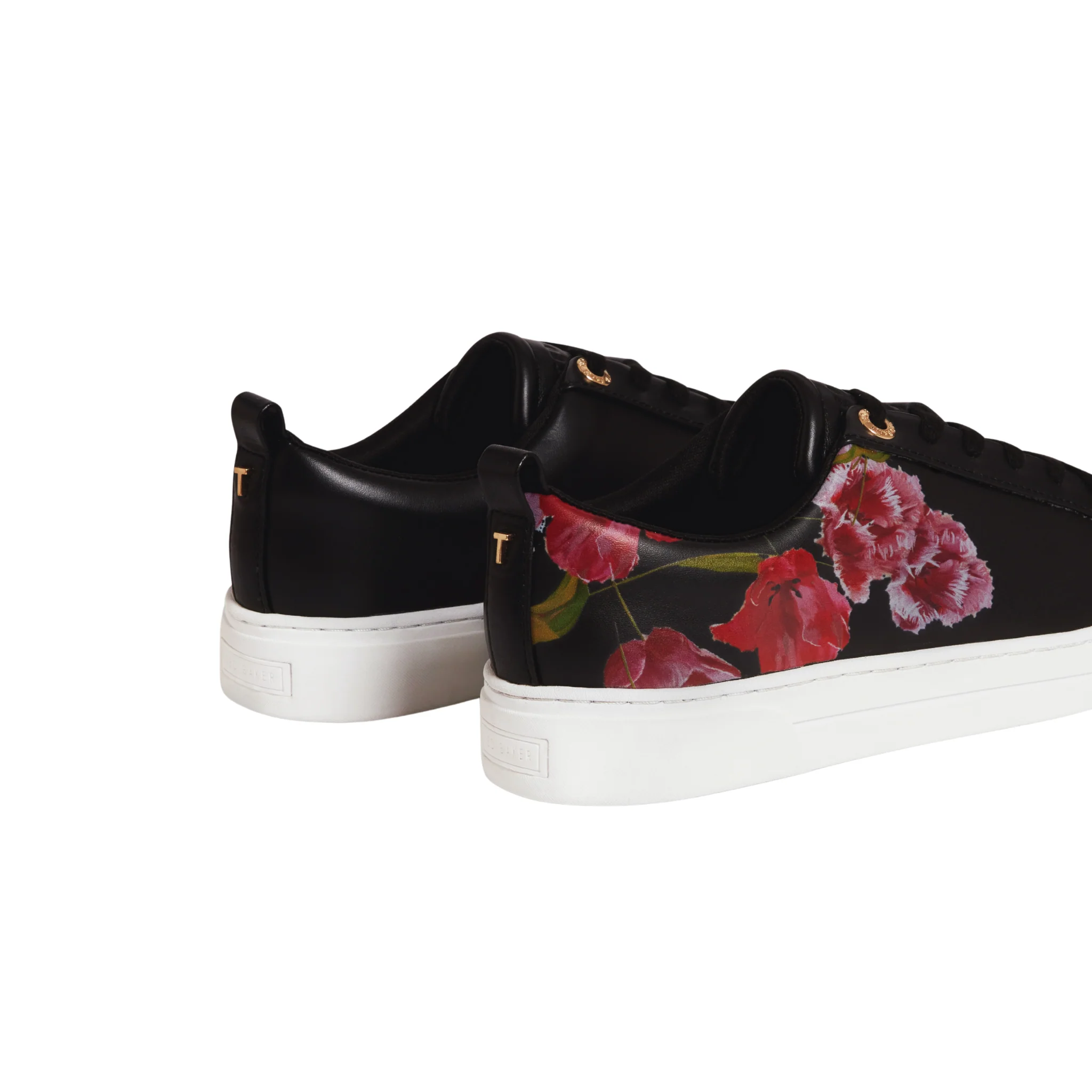 Womens Ted Baker Black Prinell Floral Printed Trainers - Image 5