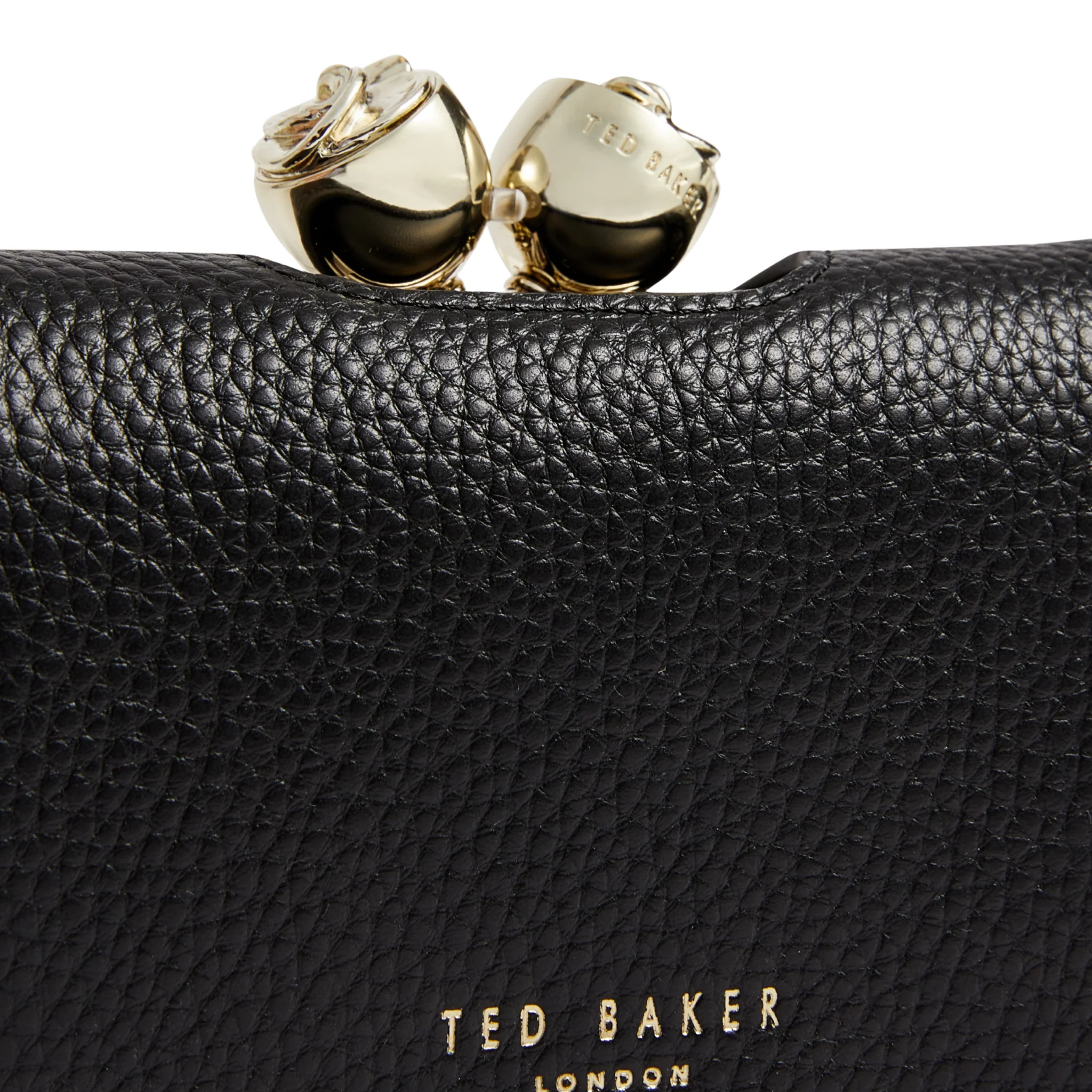 Womens Ted Baker Black Roosa Rose Detail Small Bobble Purse - Image 2