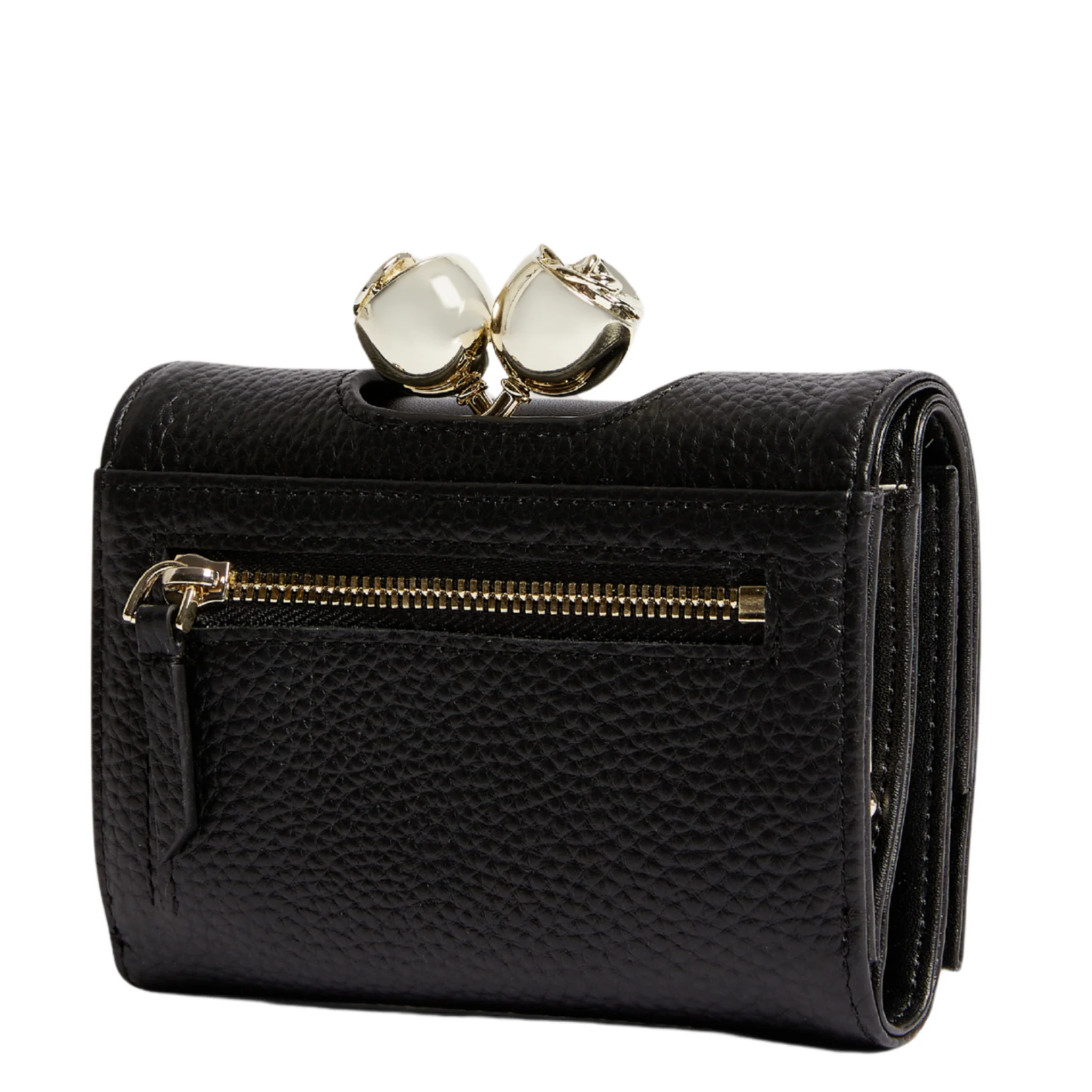 Womens Ted Baker Black Roosa Rose Detail Small Bobble Purse - Image 4