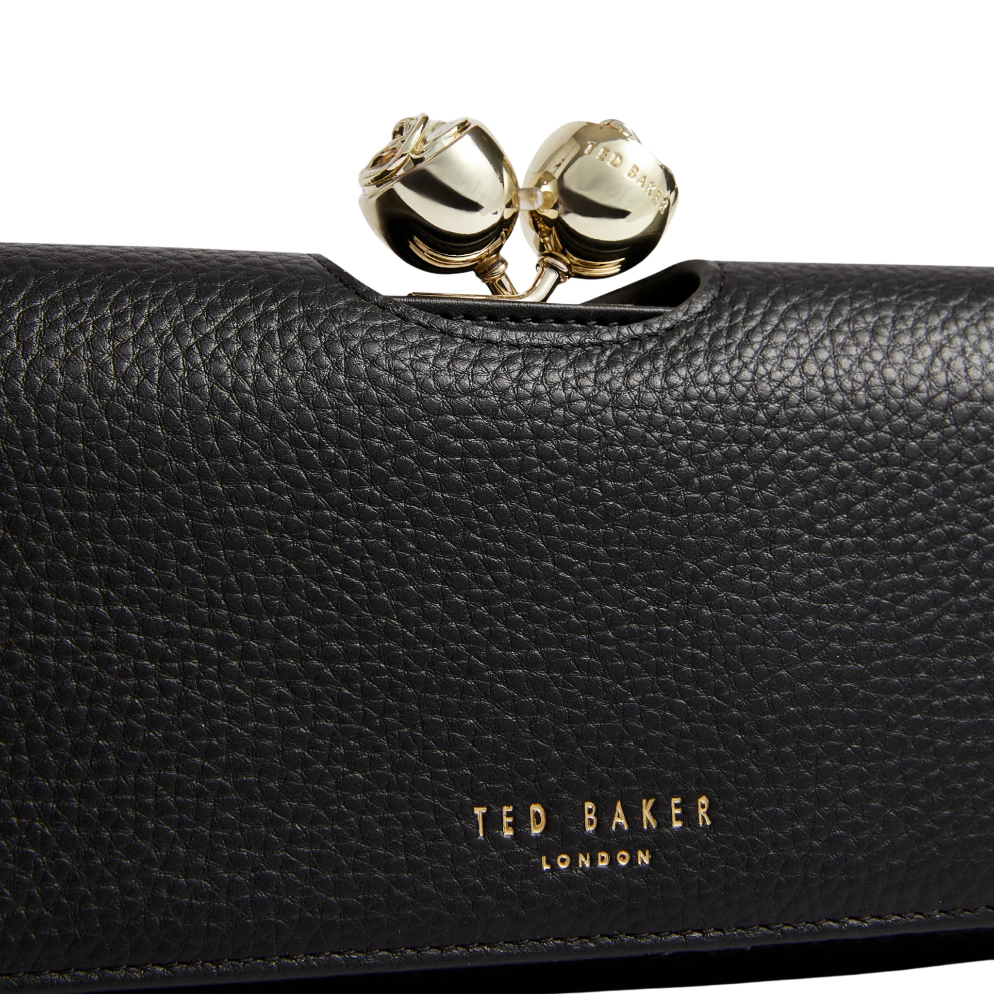 Womens Ted Baker Black Roosali Rose Detail Large Bobble Purse - Image 2