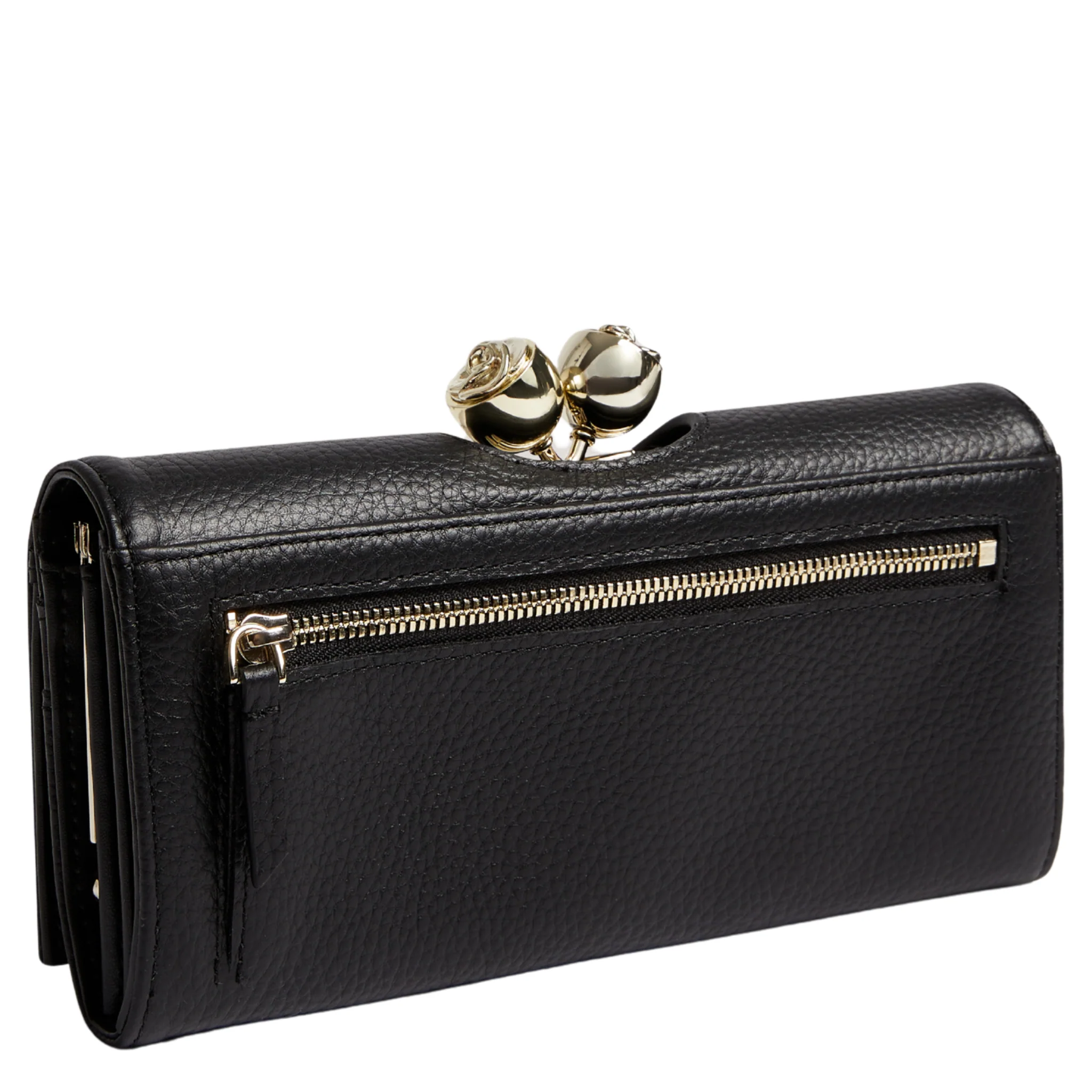 Womens Ted Baker Black Roosali Rose Detail Large Bobble Purse - Image 3