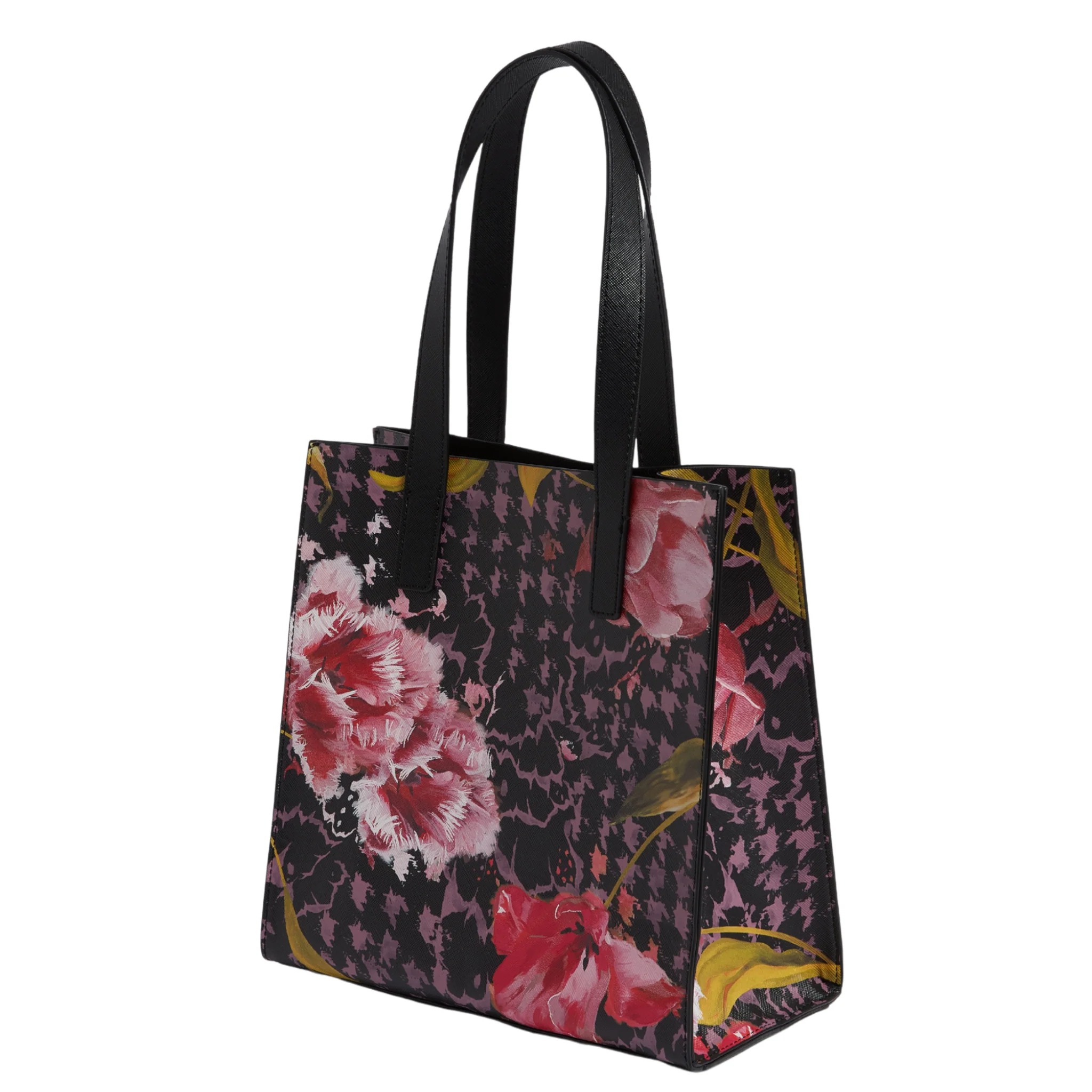 Womens Ted Baker Black Tuliia Floral Printed Small Icon Bag - Image 2