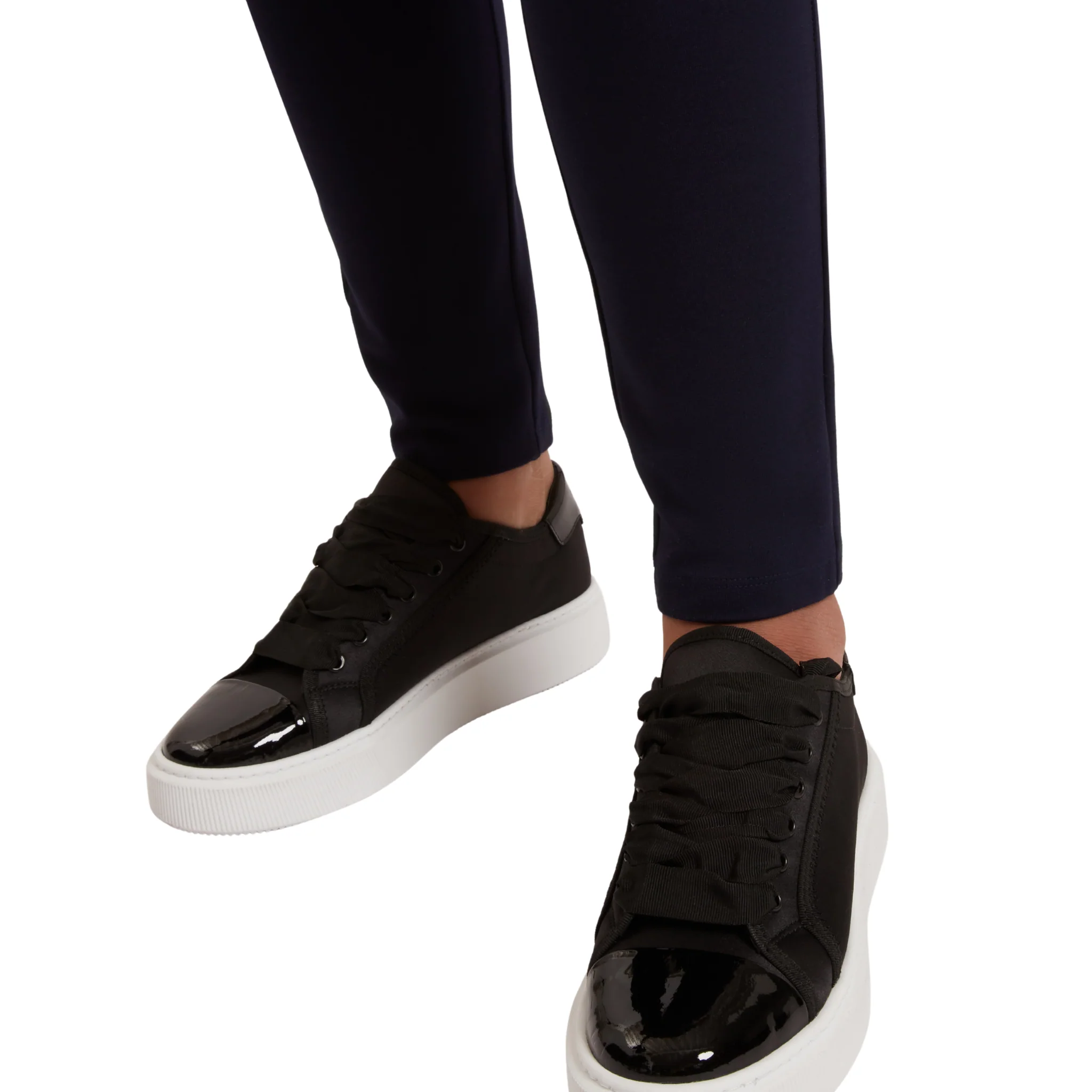 Womens Ted Baker Black Zaiina Satin Trainers - Image 3