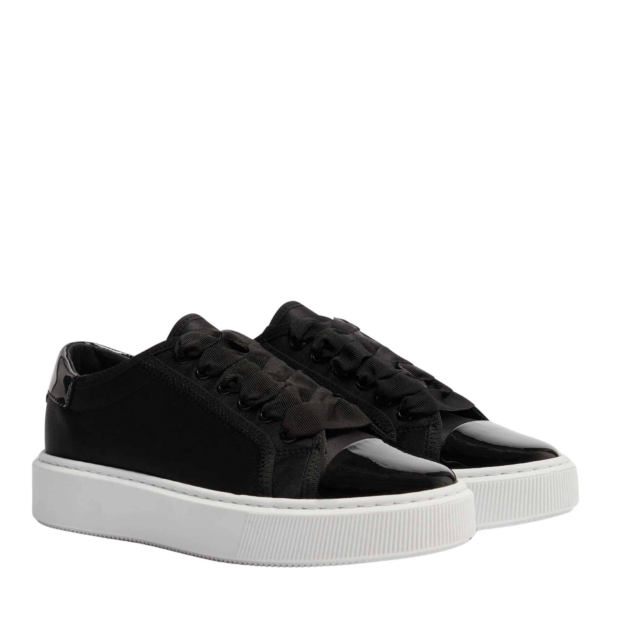 Womens Ted Baker Black Zaiina Satin Trainers - Image 4