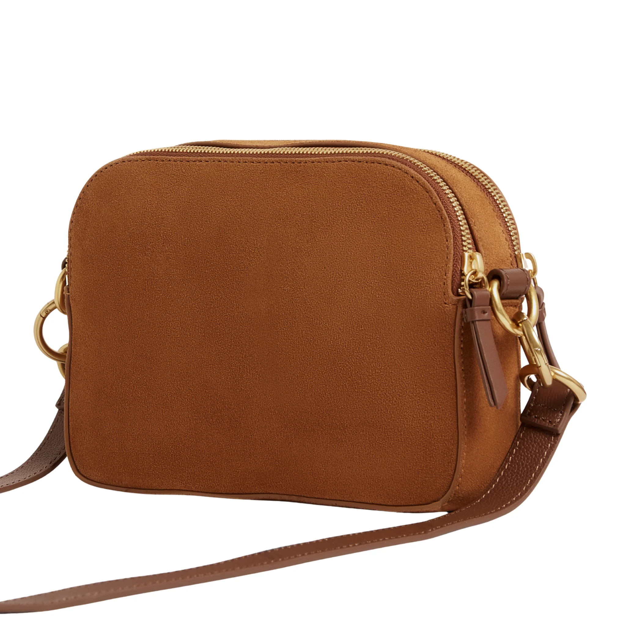 Womens Ted Baker Brown Shayane Webbing Suede Camera Bag - Image 2