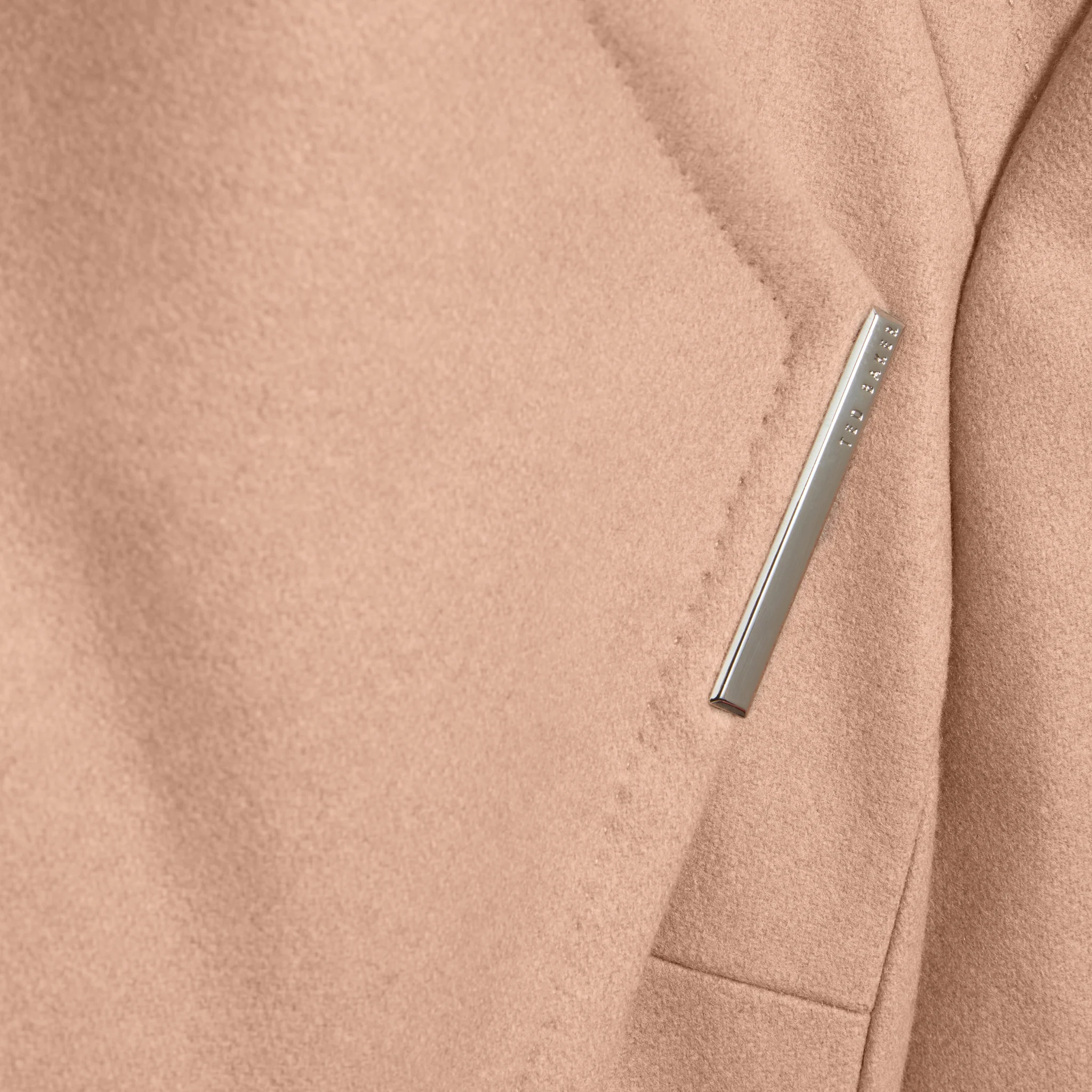 Womens Ted Baker Camel Rose Mid Length Belted Wool Wrap Coat - Image 3