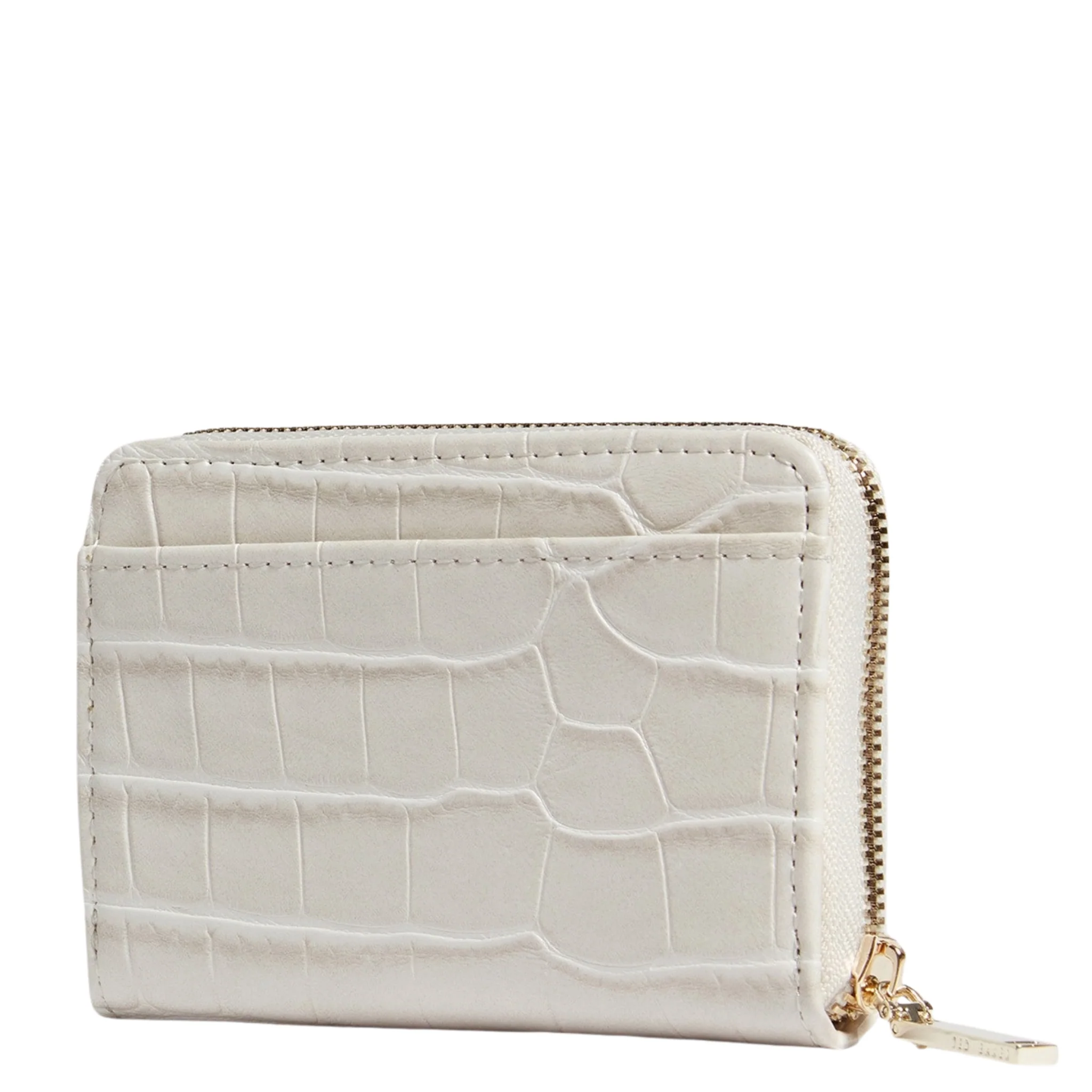 Womens Ted Baker Ivory Croc Effect Small Zip Around Purse - Image 2