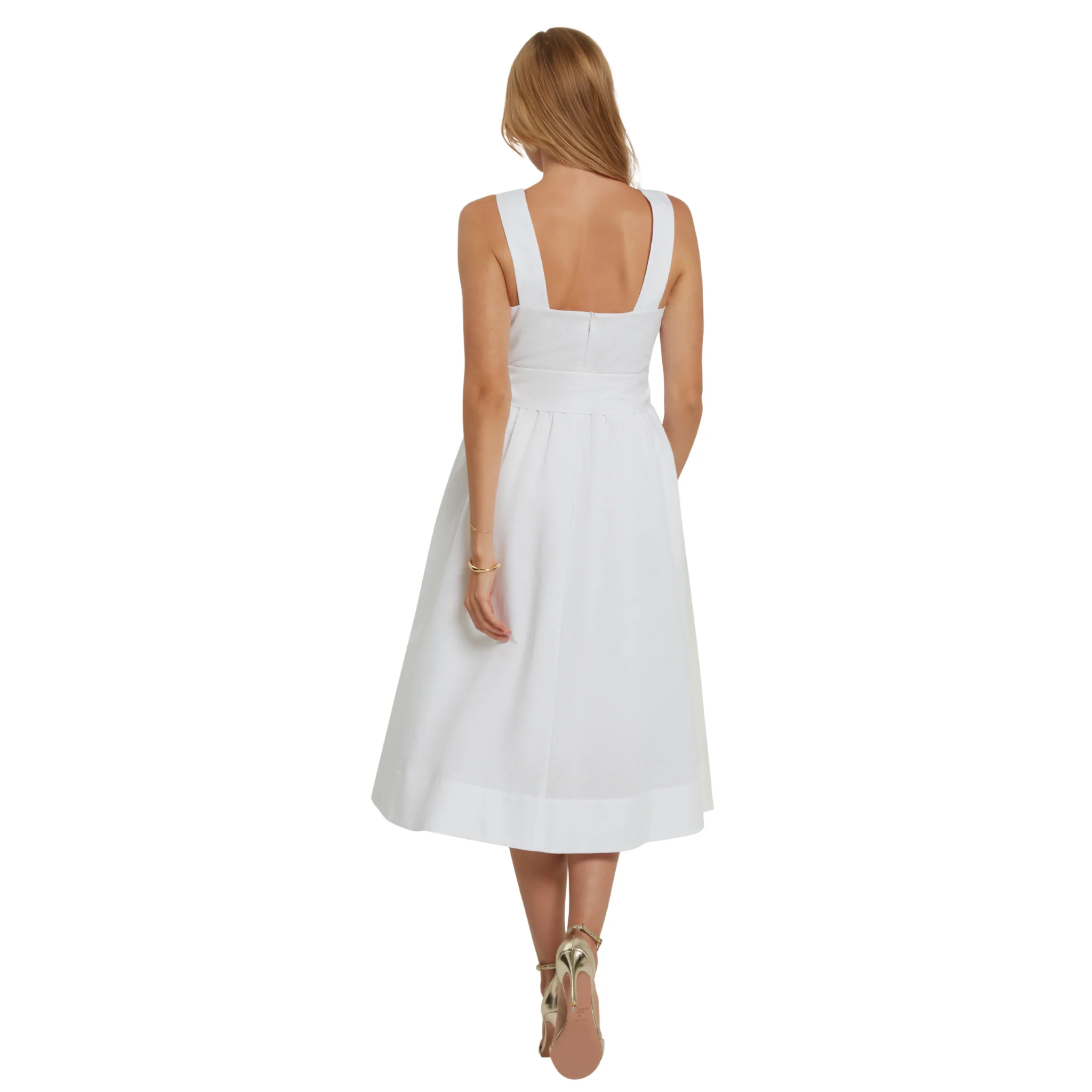 Womens Ted Baker Ivory Gemha Tie Waist Floral Midi Sundress - Image 2