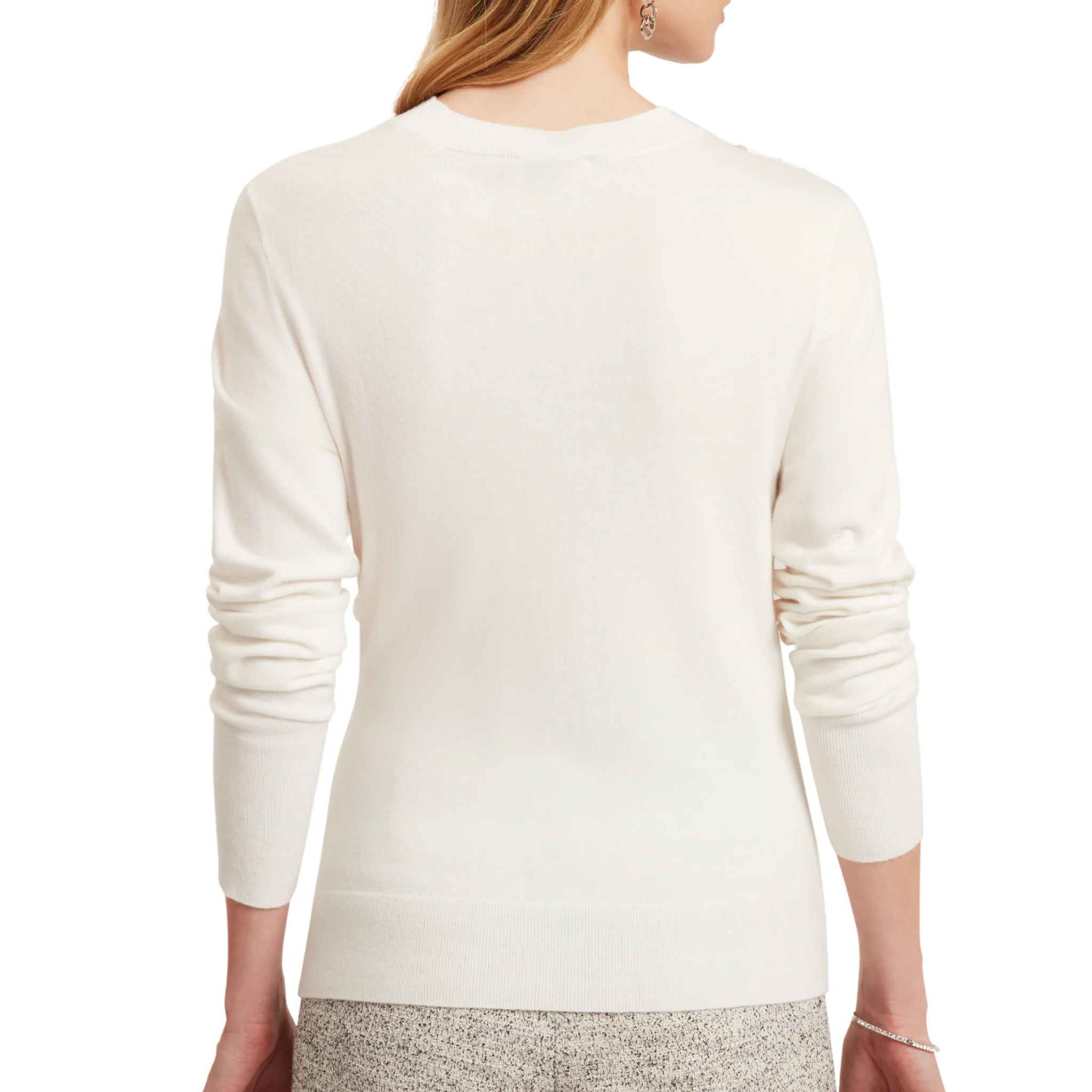 Womens Ted Baker Ivory Leslay Draped Front Knitted Jumper - Image 2