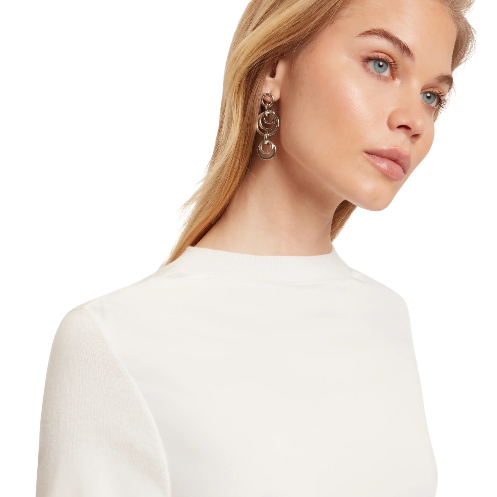Womens Ted Baker Ivory Leslay Draped Front Knitted Jumper - Image 3