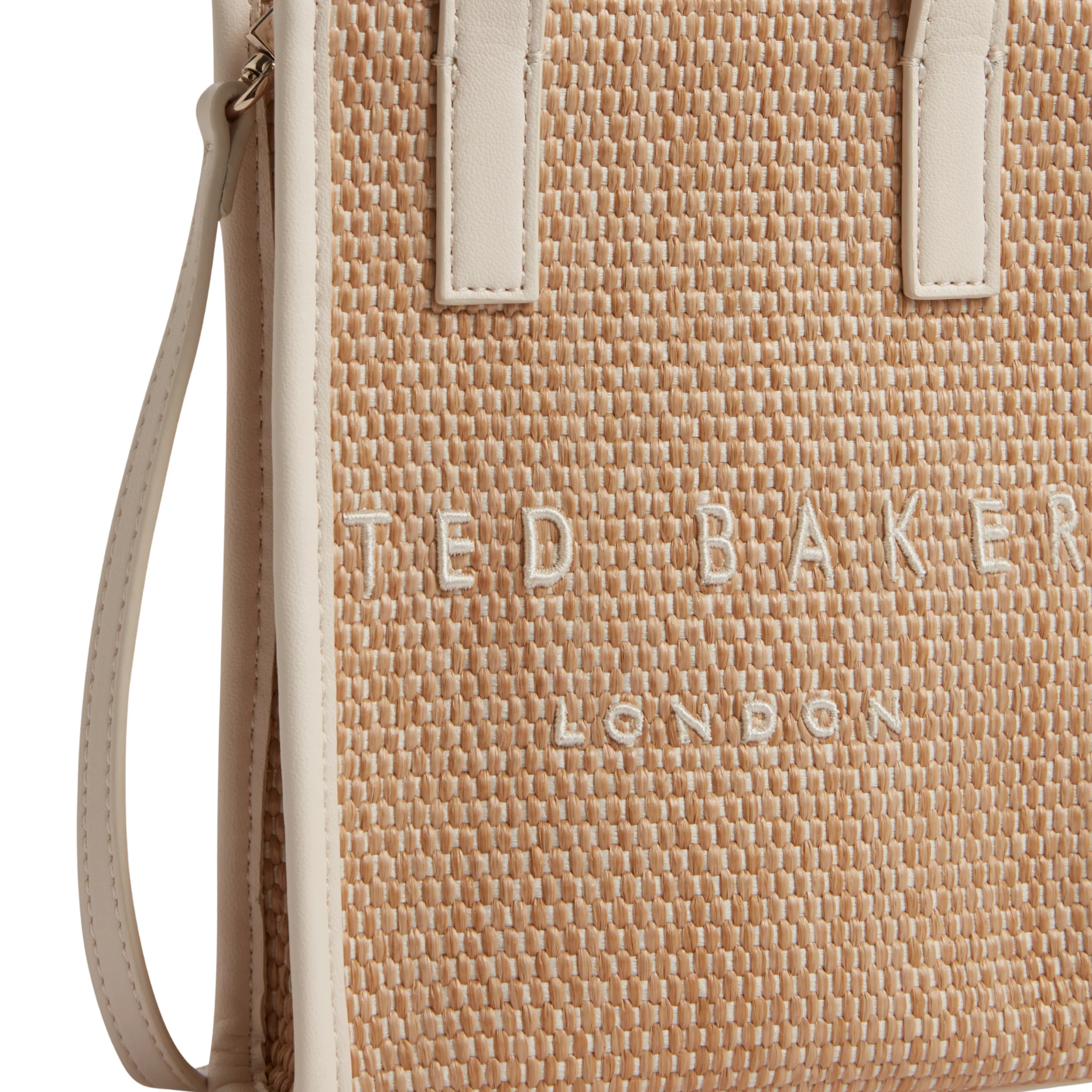 Womens Ted Baker Ivory Paulii Faux Raffia Mini Icon Bag - Image 3