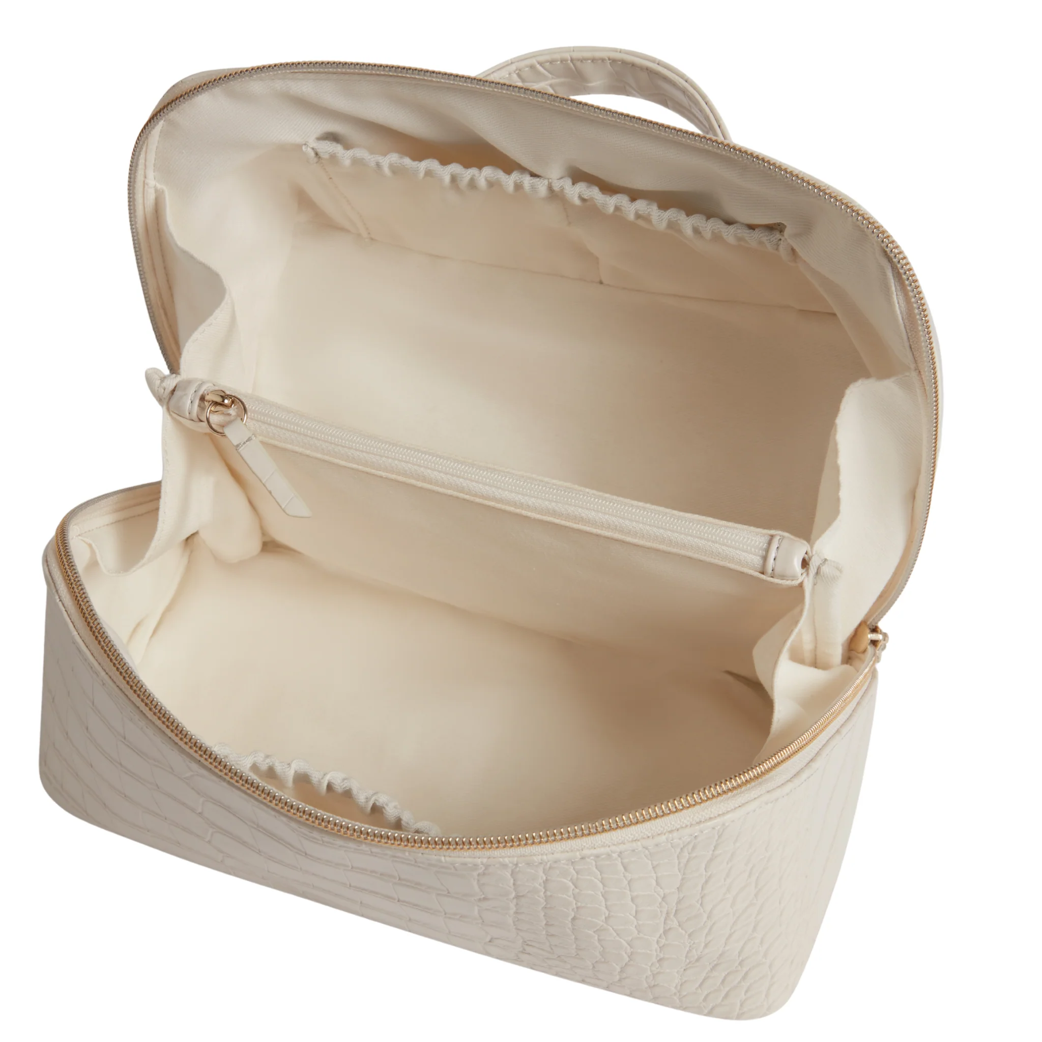 Womens Ted Baker Ivory Vieda Croc Effect Small Makeup Bag - Image 2